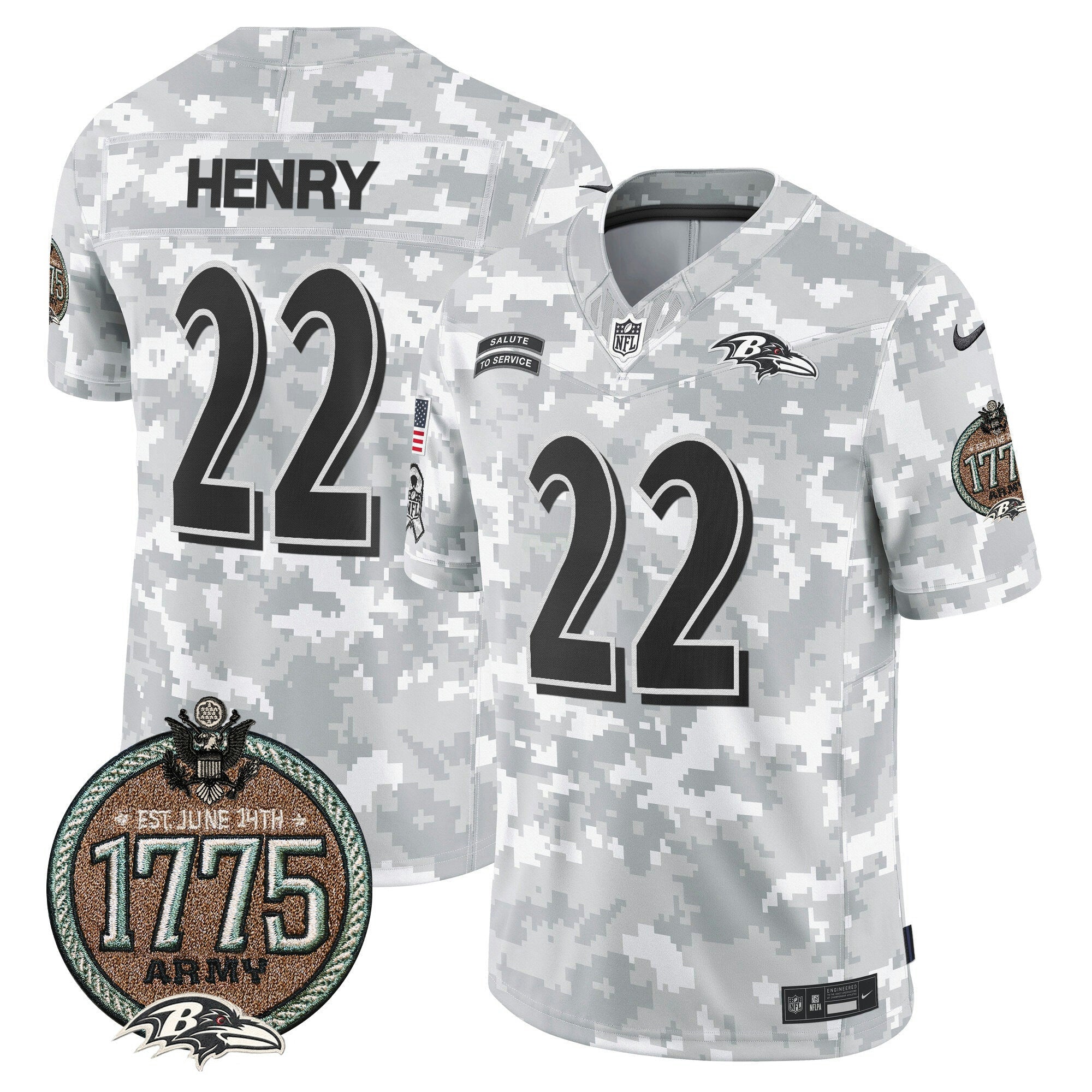 Camisa NFL Men’s 2024 Salute to Service Establishment Year Patch Vapor Limited Jersey