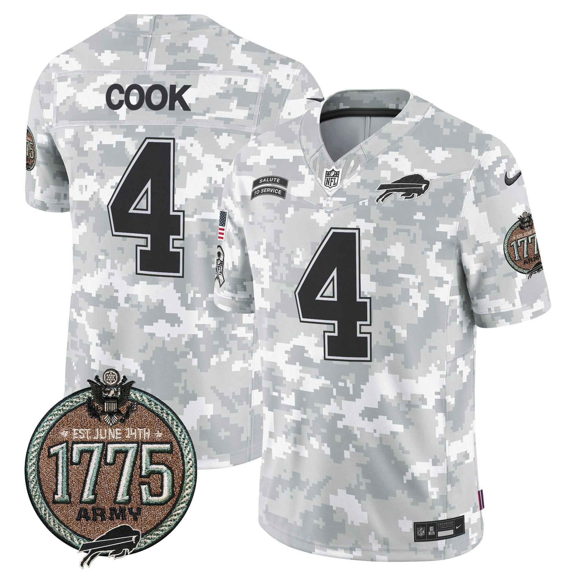 Camisa NFL Men’s 2024 Salute to Service Establishment Year Patch Vapor Limited Jersey