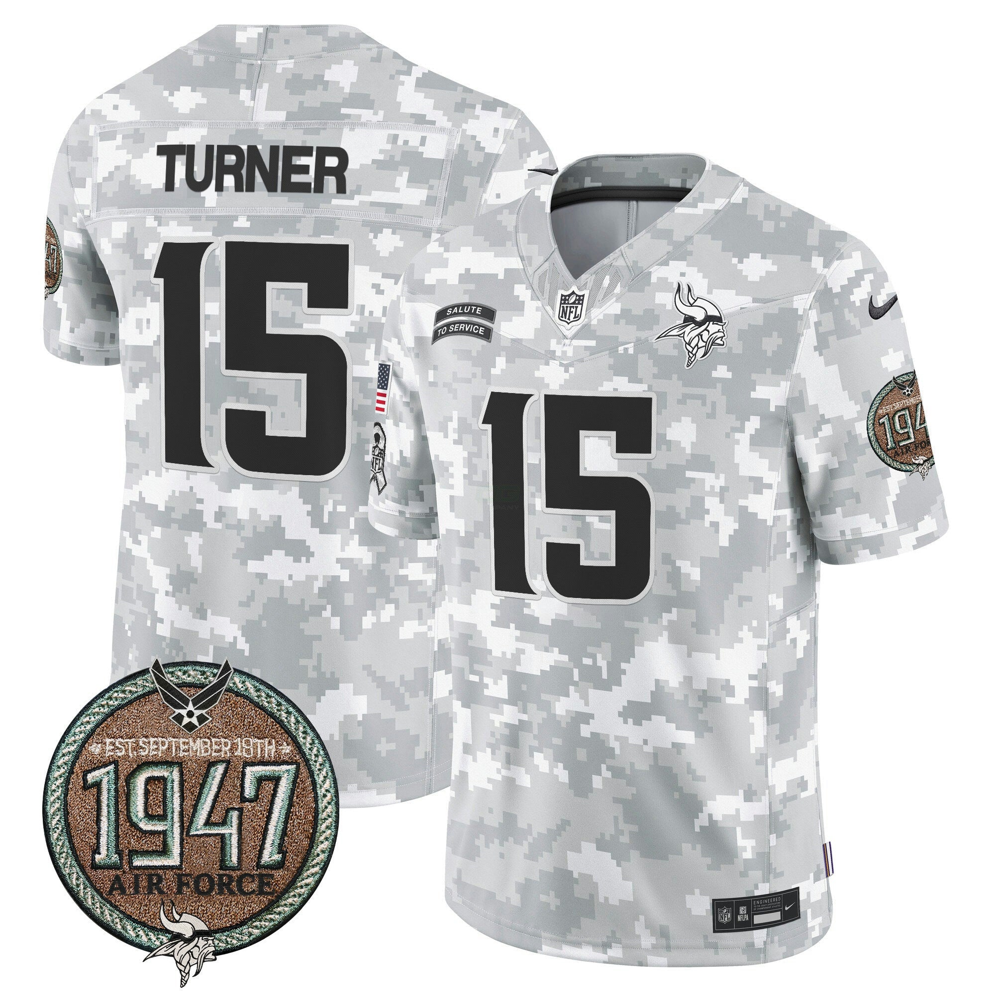 Camisa NFL Men’s 2024 Salute to Service Establishment Year Patch Vapor Limited Jersey
