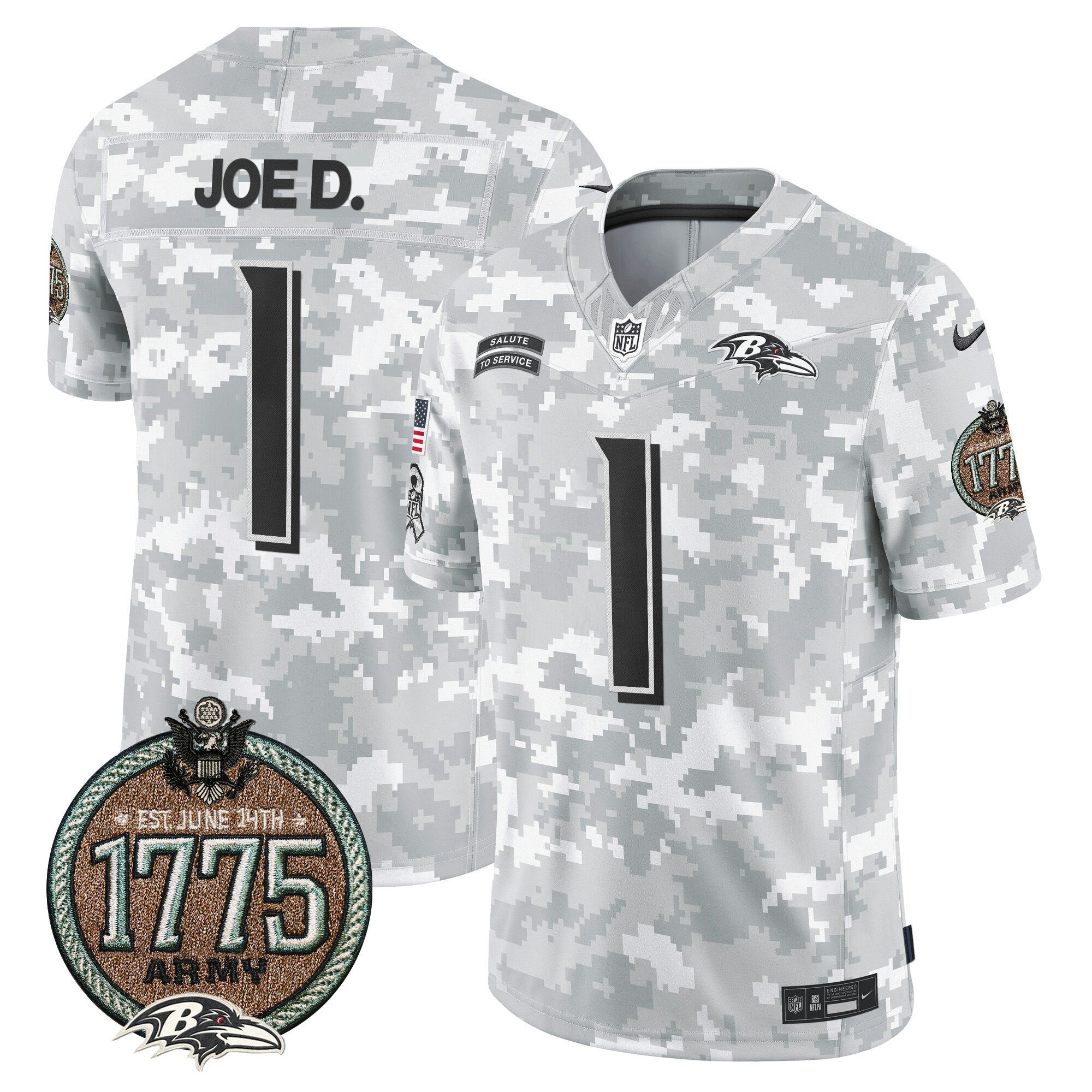 Camisa NFL Men’s 2024 Salute to Service Establishment Year Patch Vapor Limited Jersey