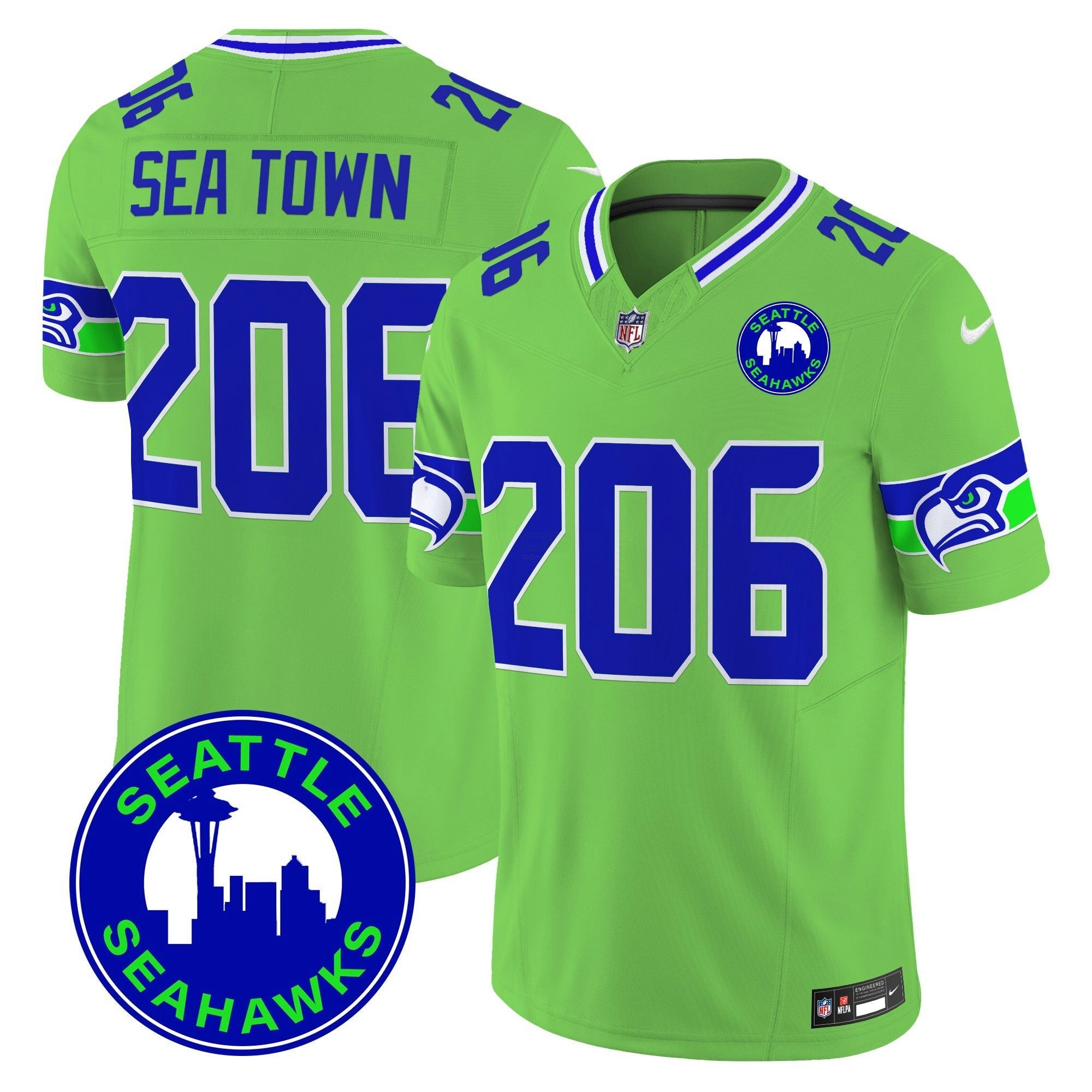 Camisa NFL Men’s 2025 Seattle City Patch Vapor Limited Jersey