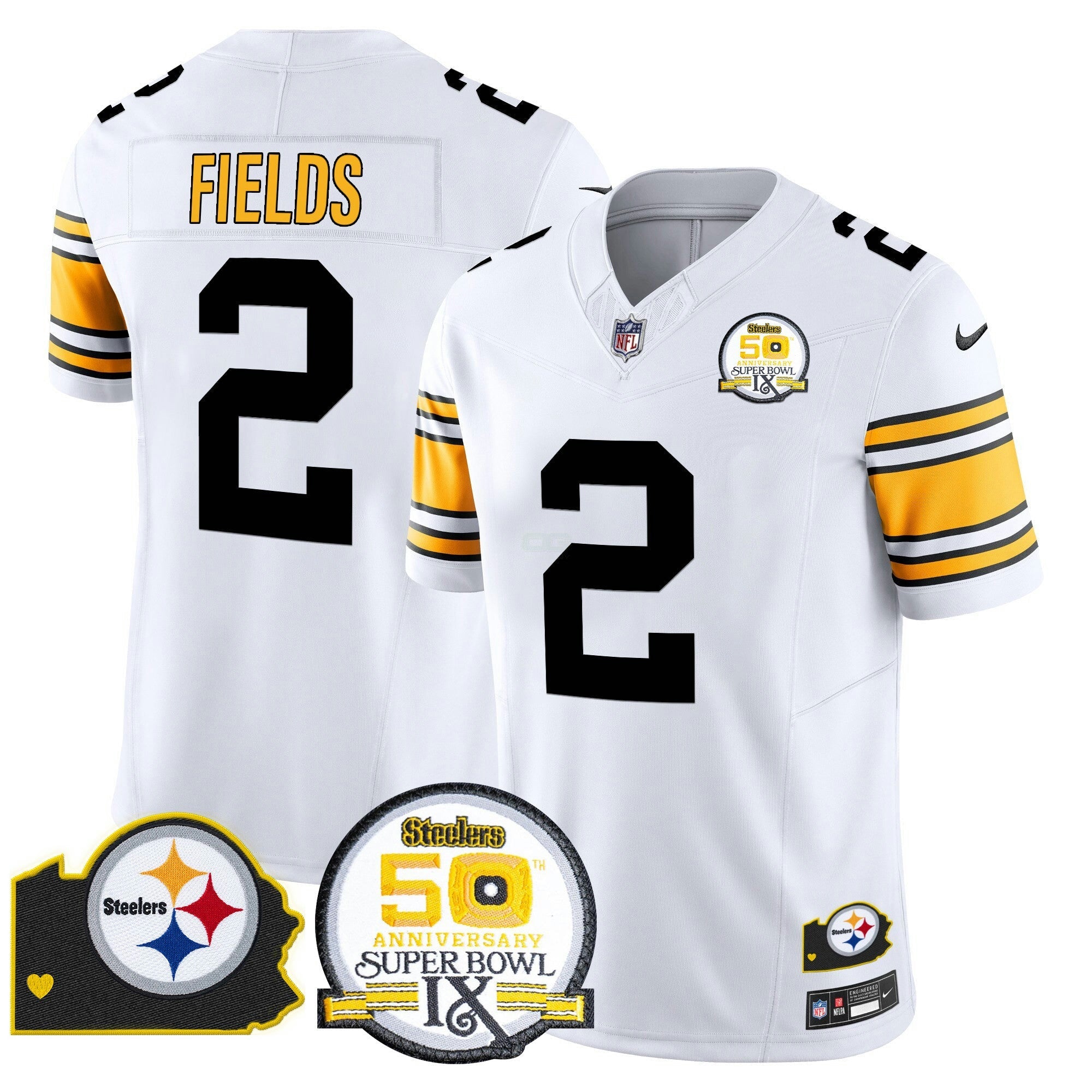 Camisa NFL Men’s 50th Anniversary Of Super Bowl IX & Map Patch Vapor Limited Jersey