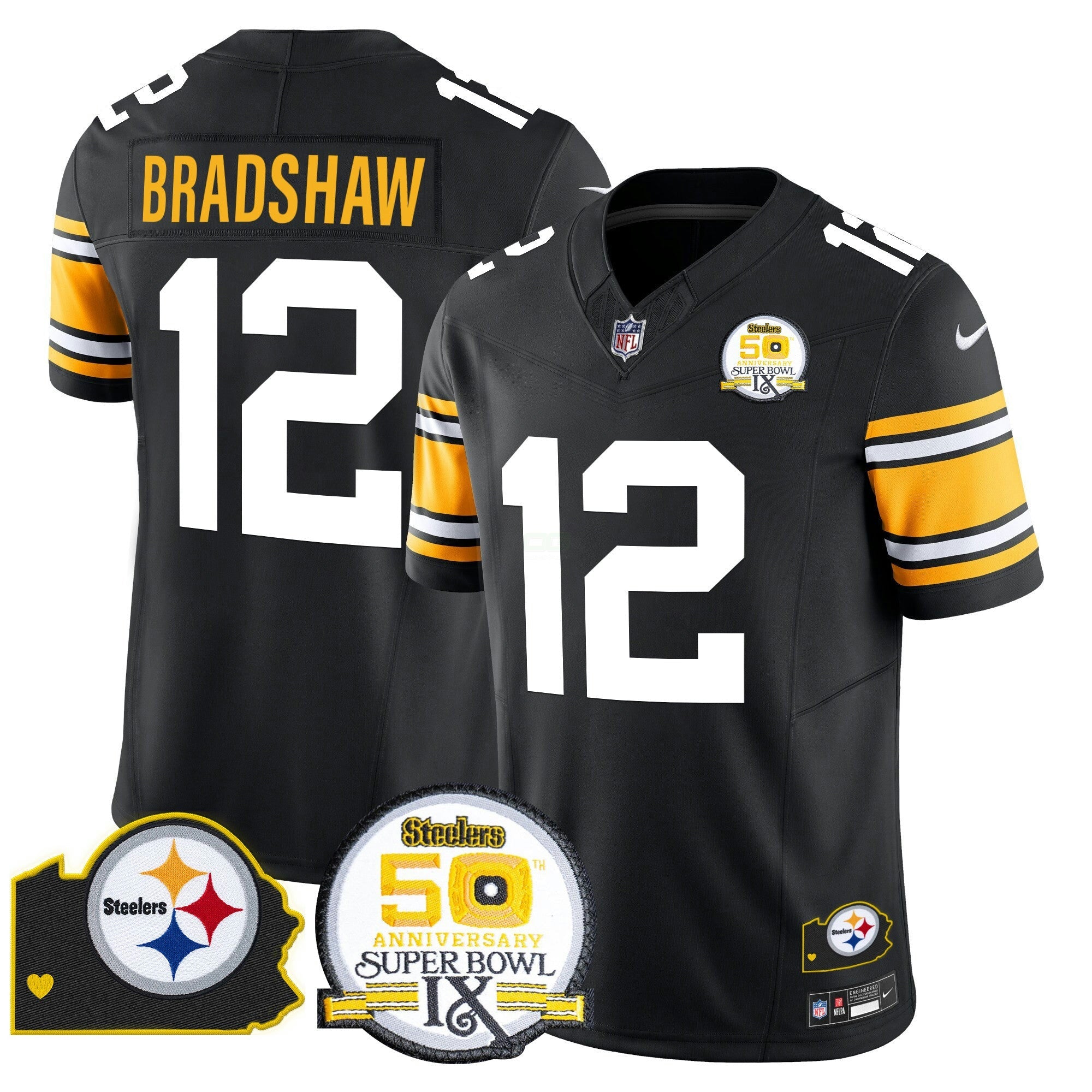 Camisa NFL Men’s 50th Anniversary Of Super Bowl IX & Map Patch Vapor Limited Jersey