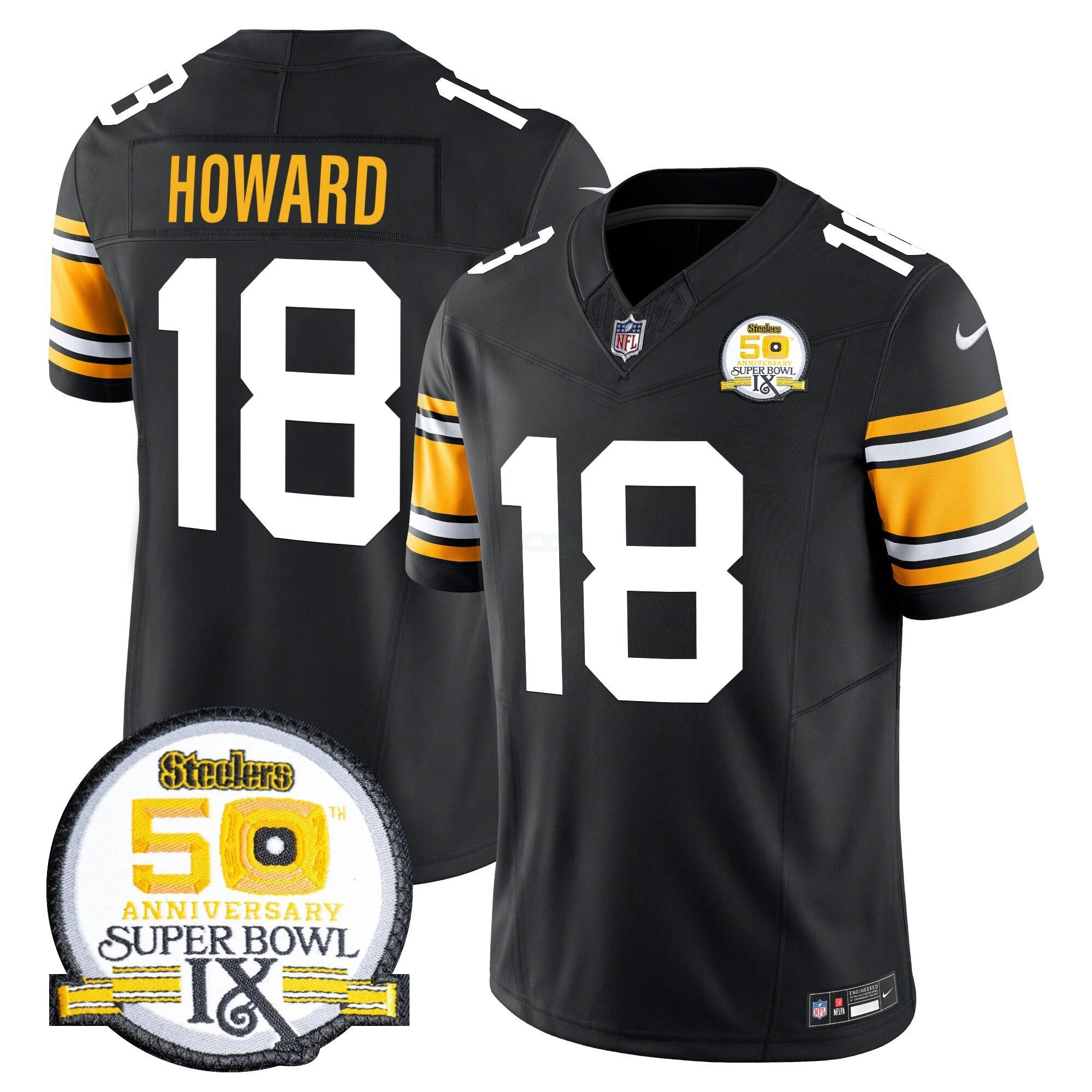 Camisa NFL Men’s 50th Anniversary Of Super Bowl IX Patch Vapor Limited Jersey