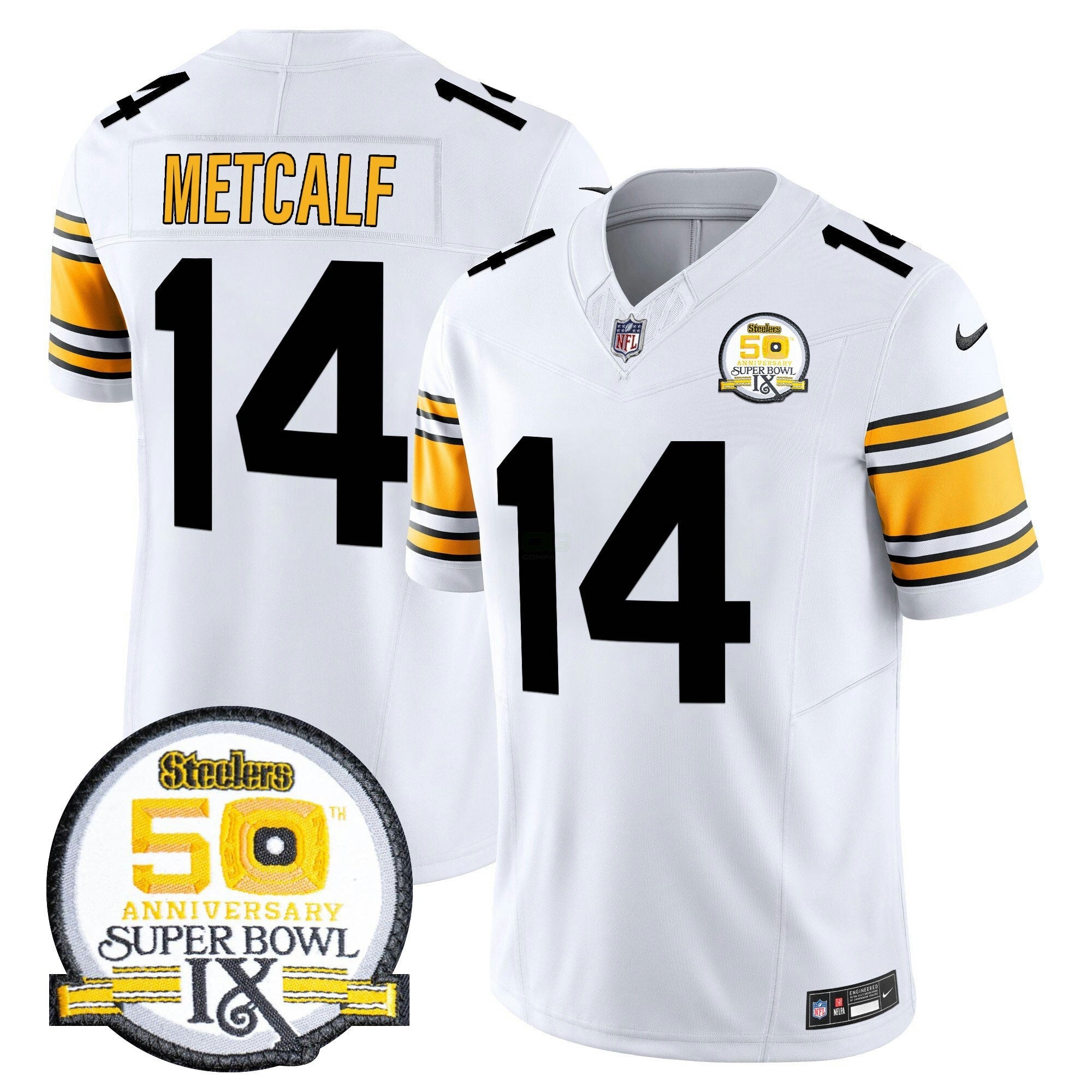 Camisa NFL Men’s 50th Anniversary Of Super Bowl IX Patch Vapor Limited Jersey