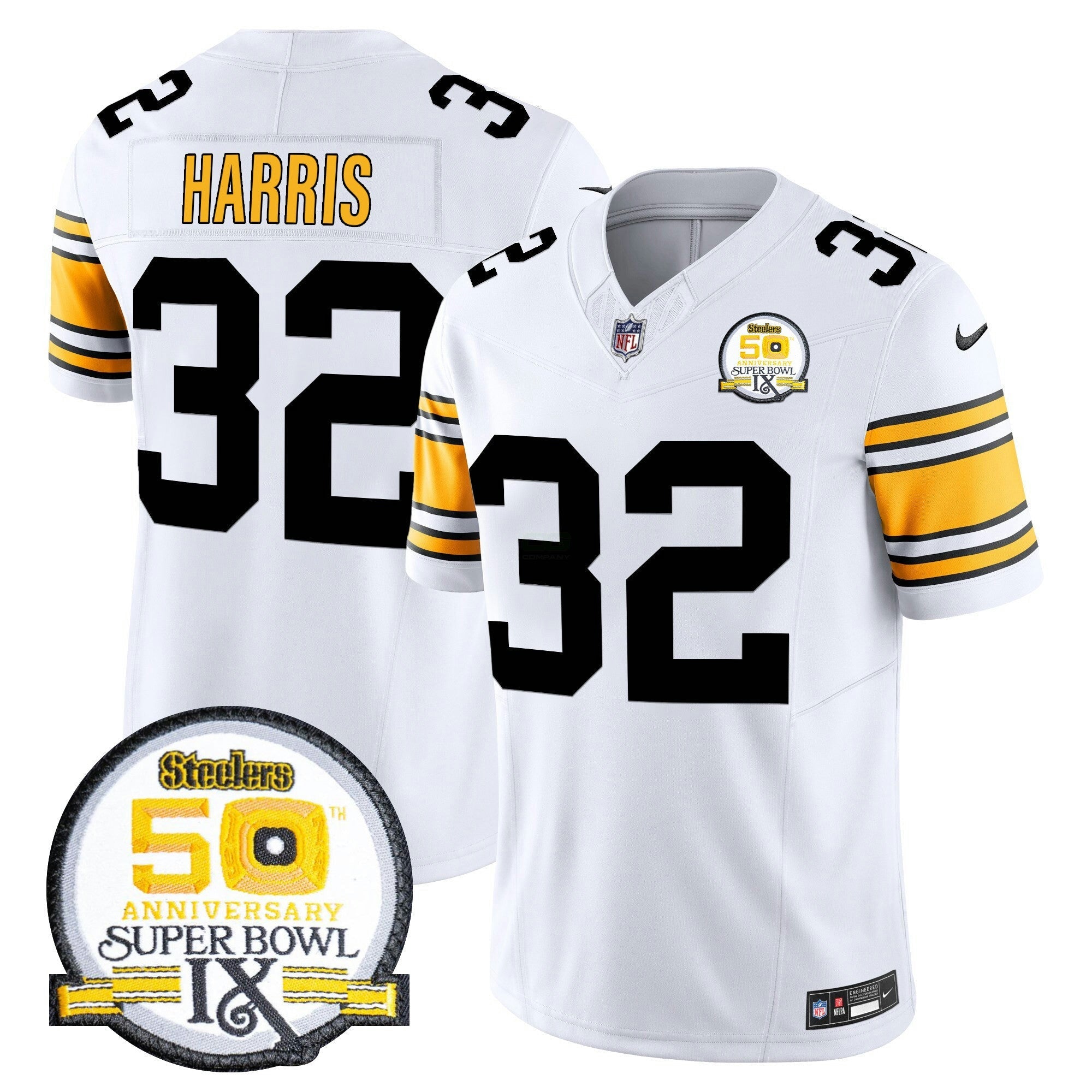 Camisa NFL Men’s 50th Anniversary Of Super Bowl IX Patch Vapor Limited Jersey