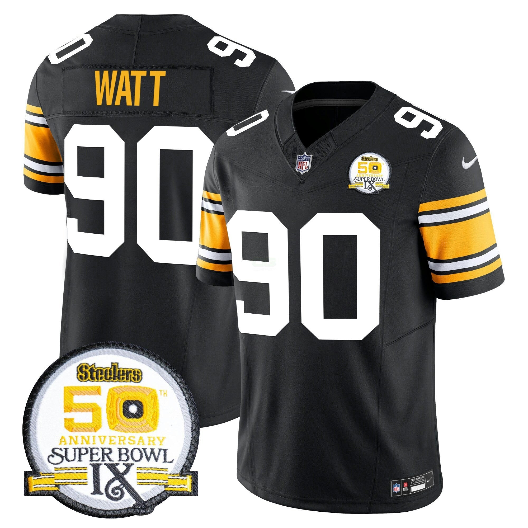 Camisa NFL Men’s 50th Anniversary Of Super Bowl IX Patch Vapor Limited Jersey