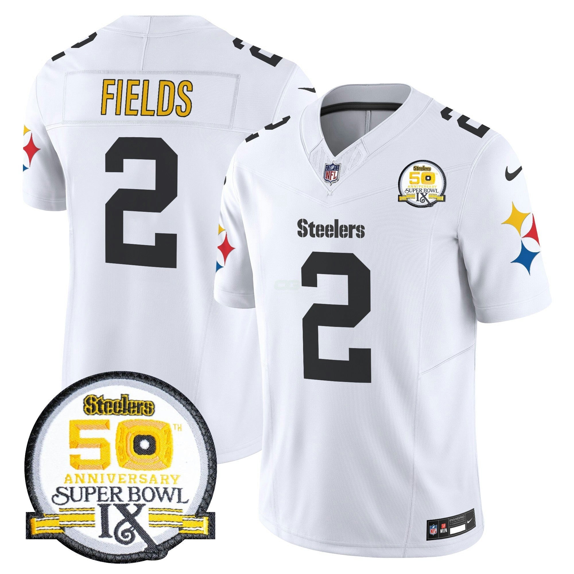 Camisa NFL Men’s 50th Anniversary Of Super Bowl IX Patch Vapor Limited Jersey V2