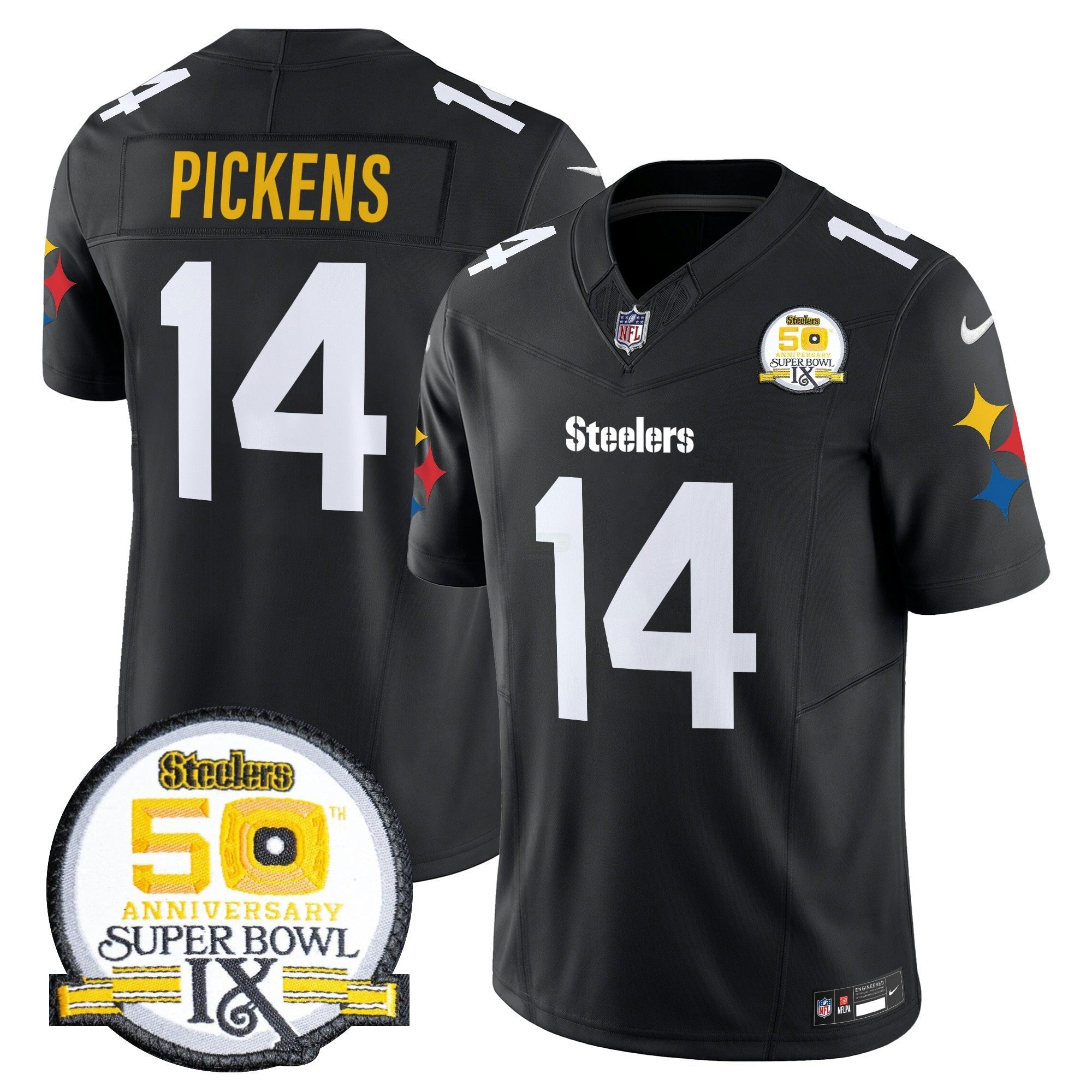 Camisa NFL Men’s 50th Anniversary Of Super Bowl IX Patch Vapor Limited Jersey V2