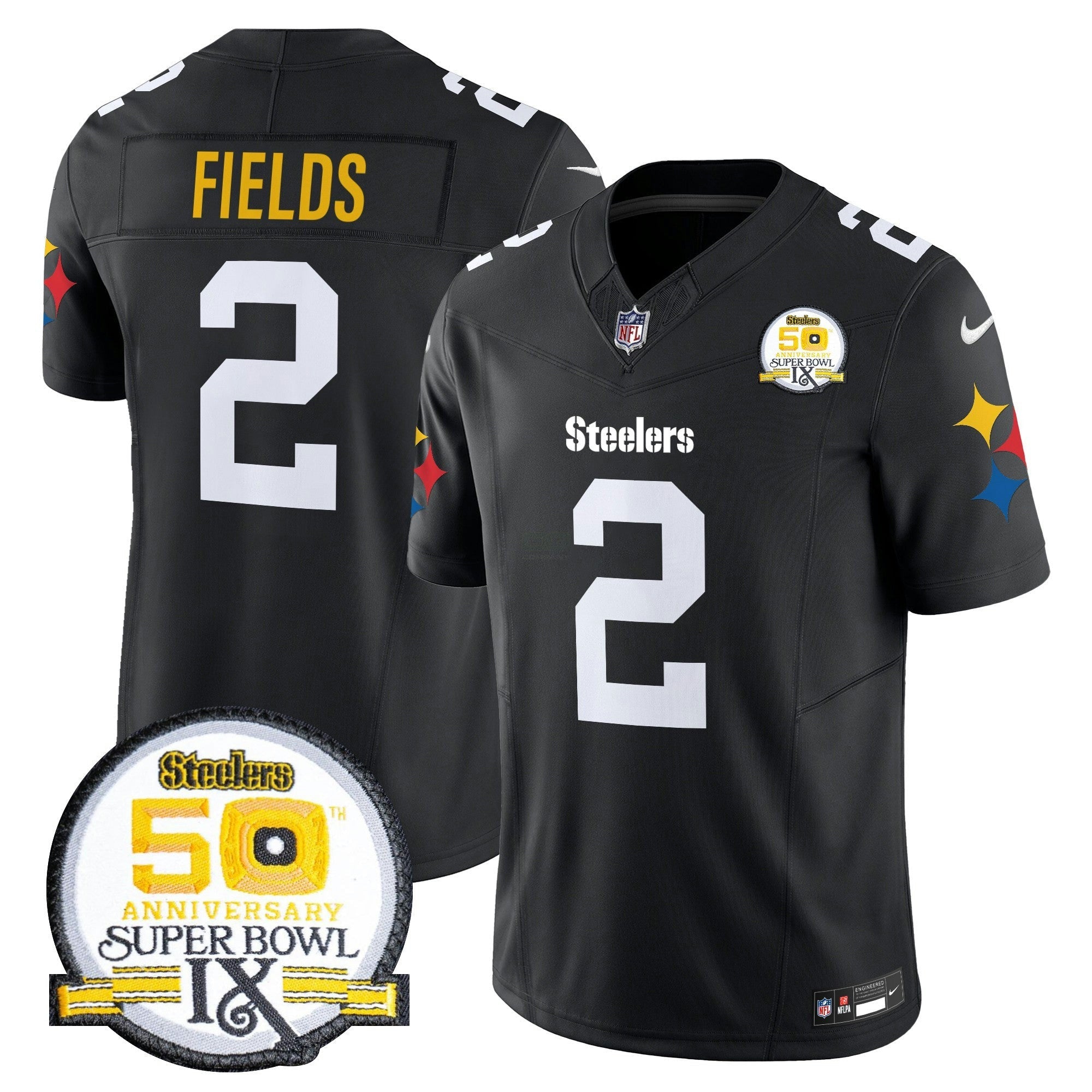 Camisa NFL Men’s 50th Anniversary Of Super Bowl IX Patch Vapor Limited Jersey V2