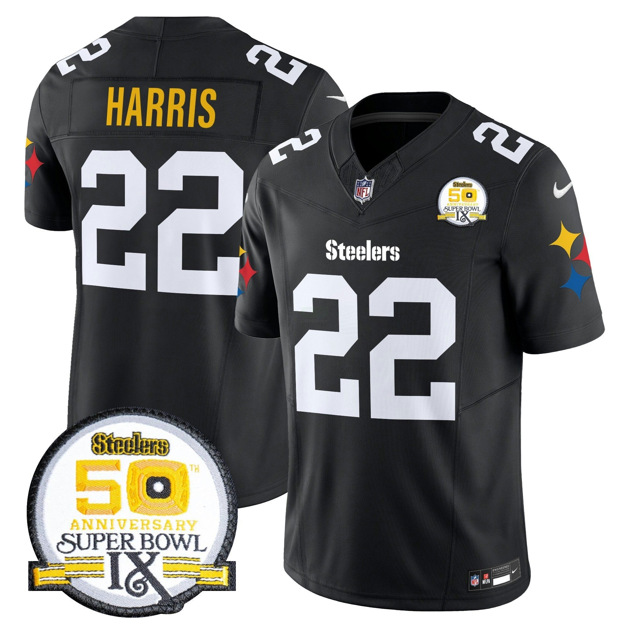 Camisa NFL Men’s 50th Anniversary Of Super Bowl IX Patch Vapor Limited Jersey V2