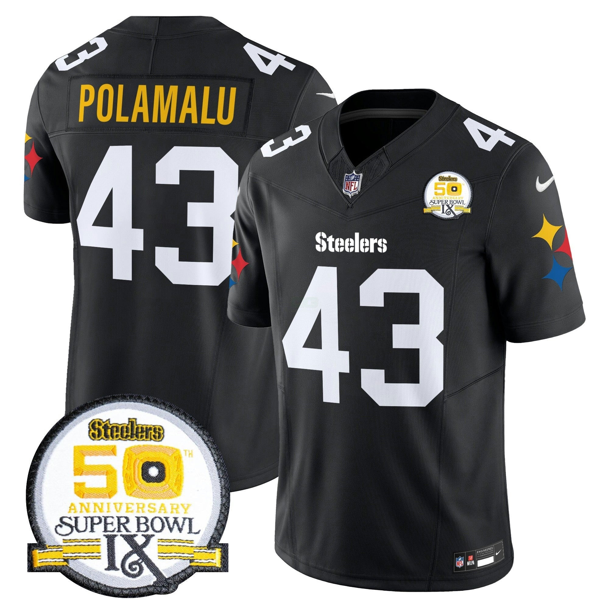 Camisa NFL Men’s 50th Anniversary Of Super Bowl IX Patch Vapor Limited Jersey V2