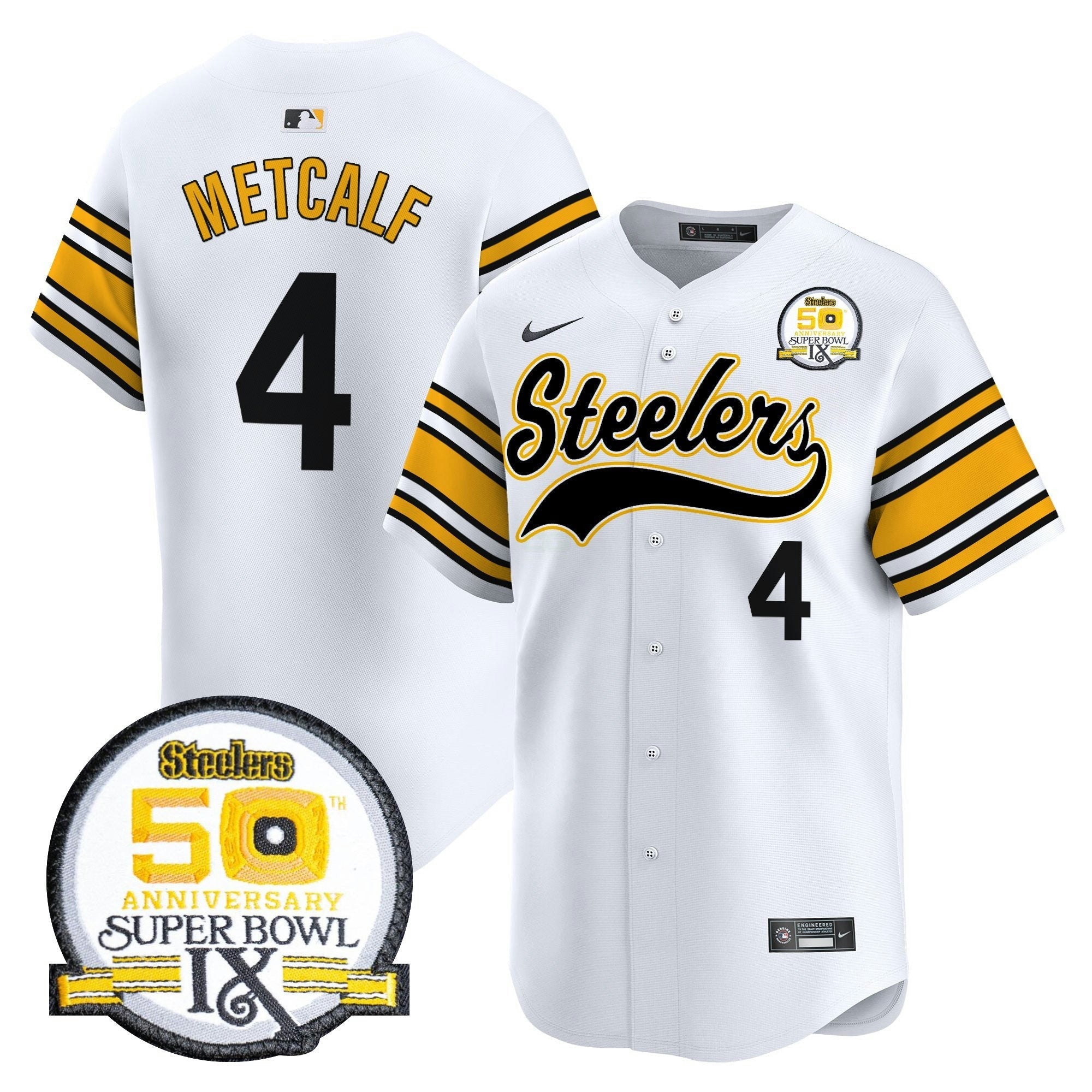 Camisa NFL Men’s 50th Anniversary Of Super Bowl IX Patch Vapor Premier Jersey