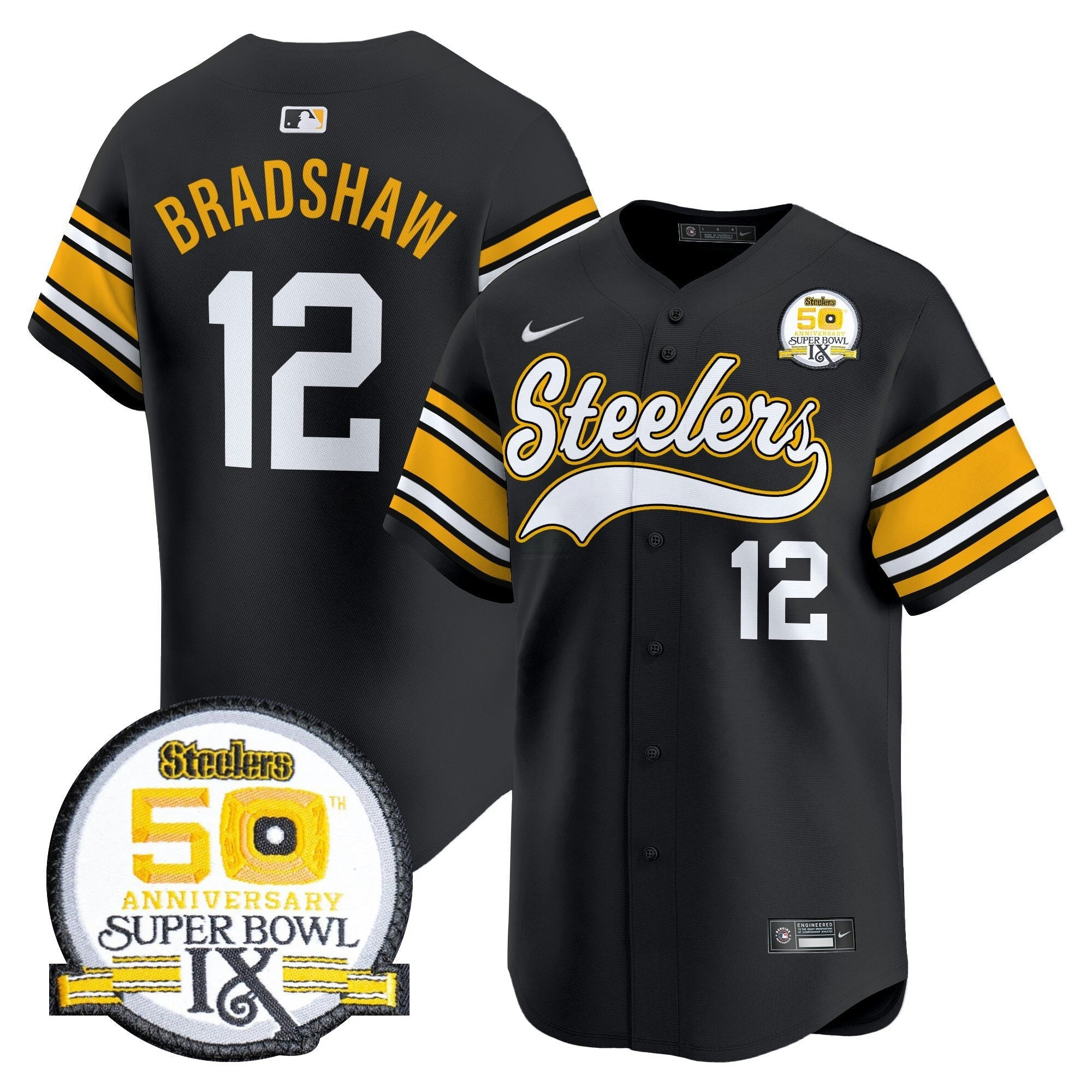 Camisa NFL Men’s 50th Anniversary Of Super Bowl IX Patch Vapor Premier Jersey