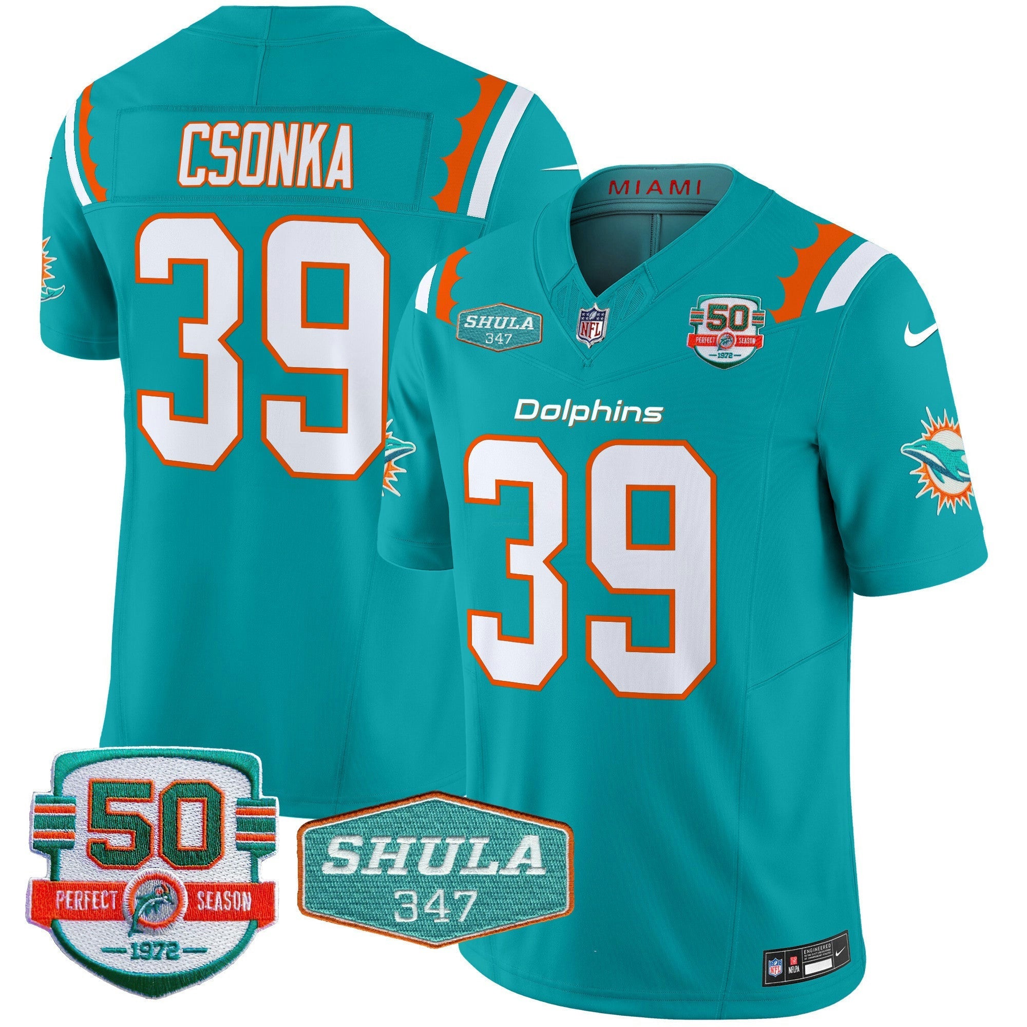 Camisa NFL Men’s 50th & Don Shula 347 Memorial Patch Vapor Limited Jersey