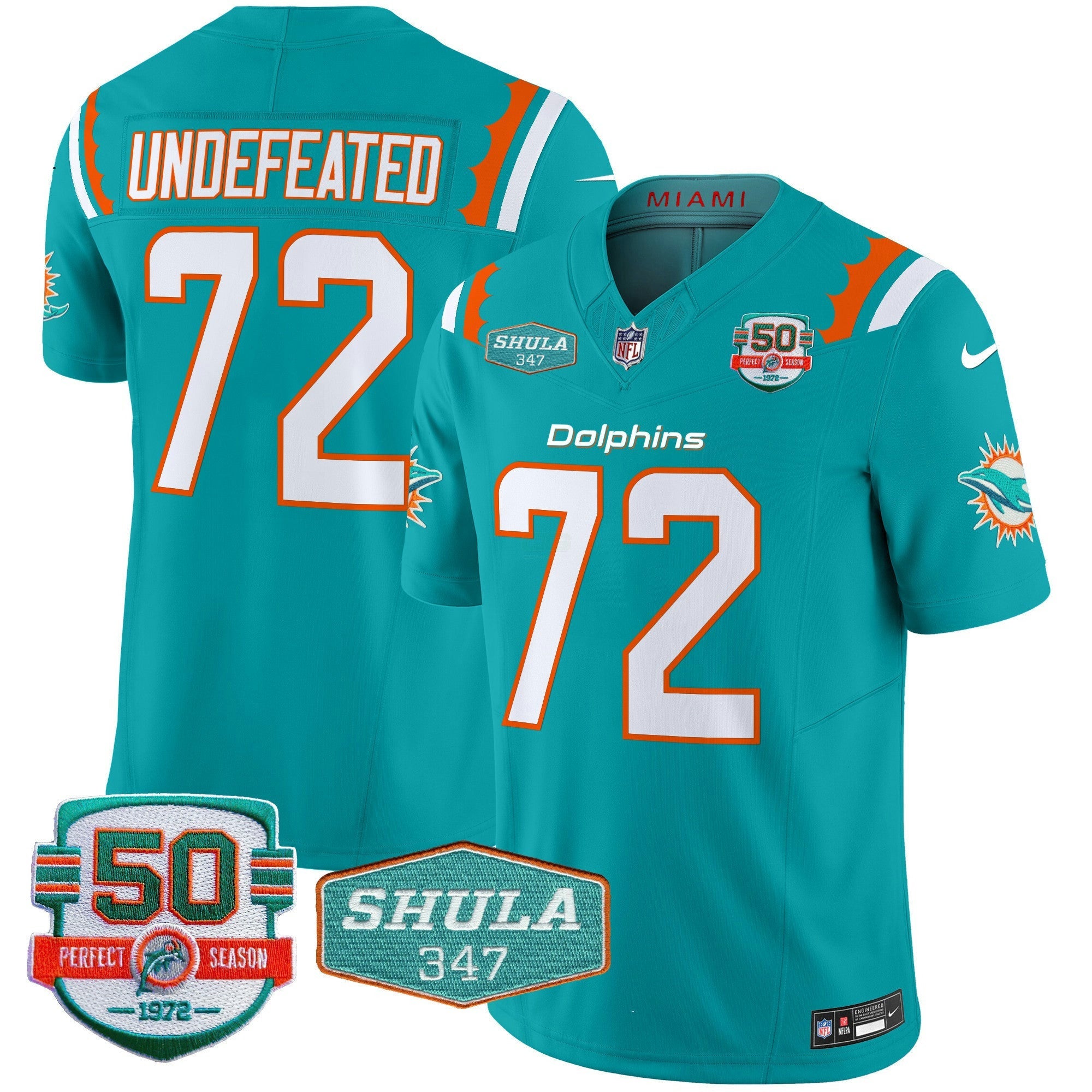 Camisa NFL Men’s 50th & Don Shula 347 Memorial Patch Vapor Limited Jersey