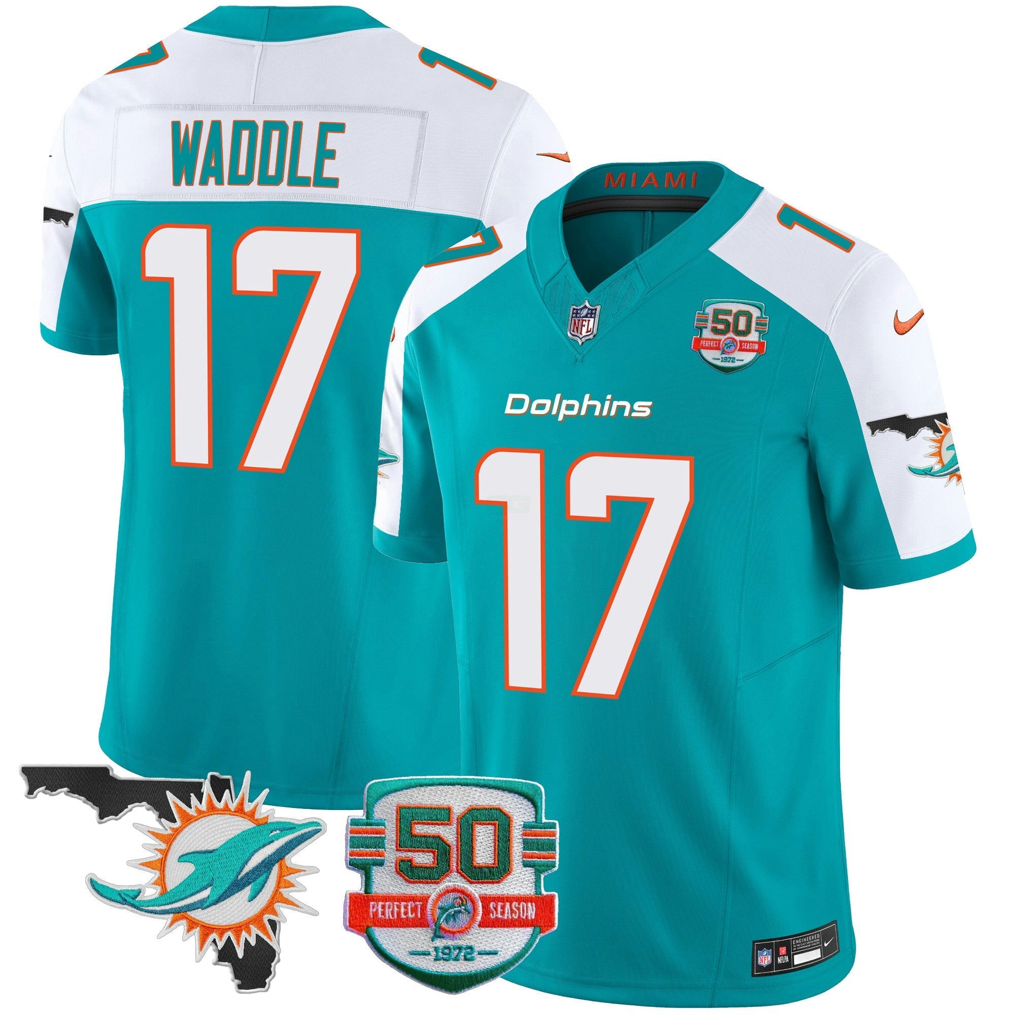 Camisa NFL Men’s 50th Perfect Season & Florida Patch Vapor Jersey