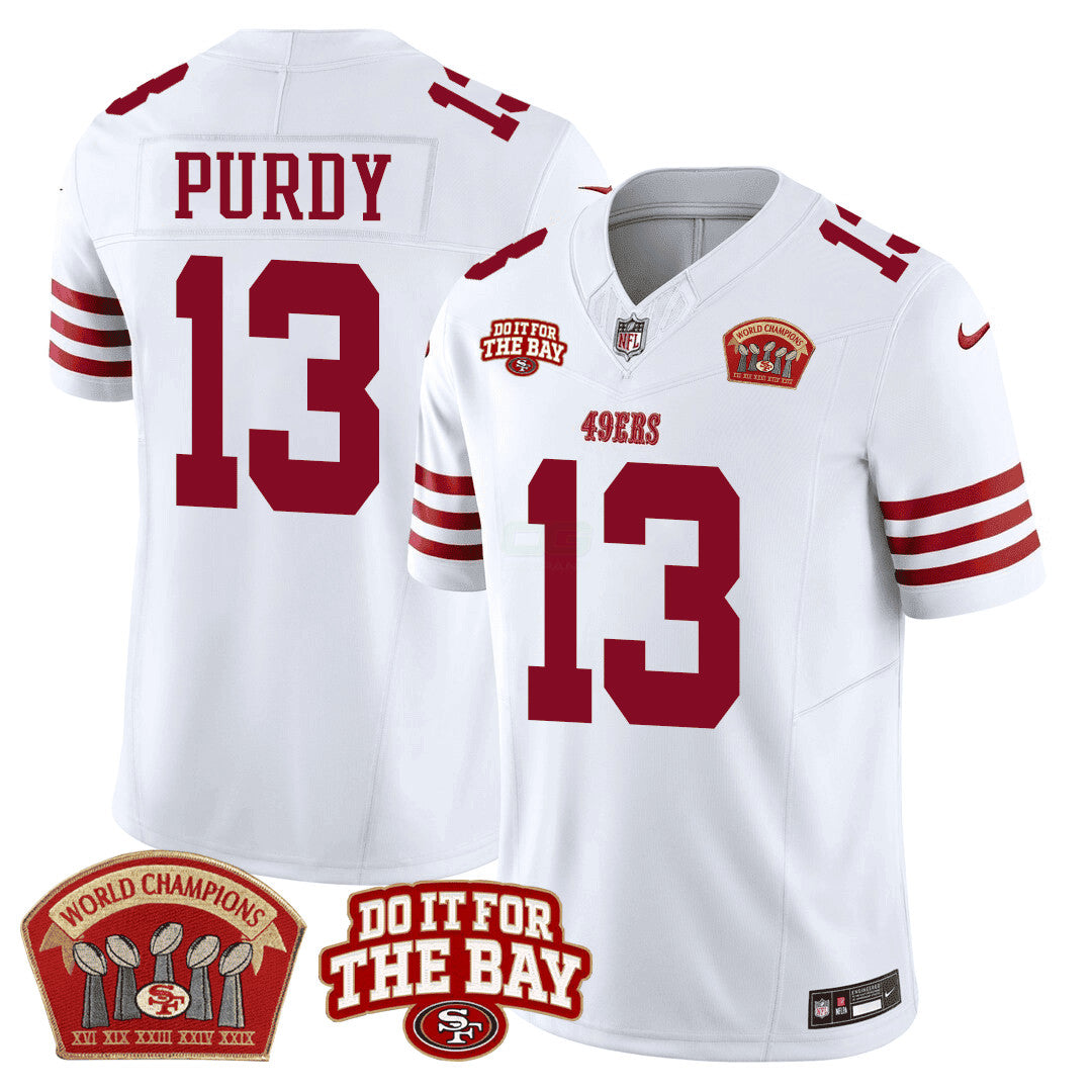 Camisa NFL Men’s 5x World Champions & “Do It For The Bay” Patch Limited Jersey