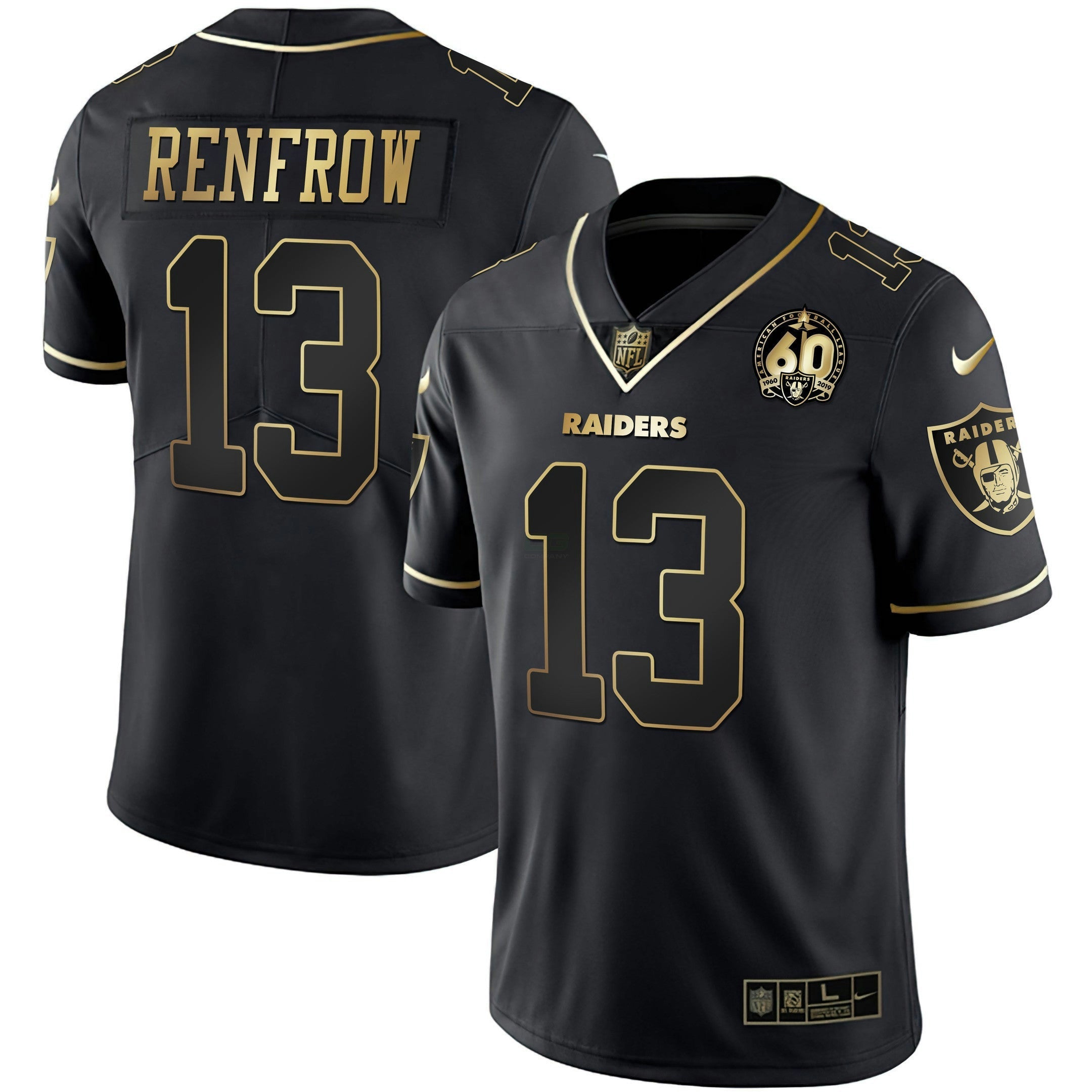 Camisa NFL Men’s 60th Season Patch Dourada & Split