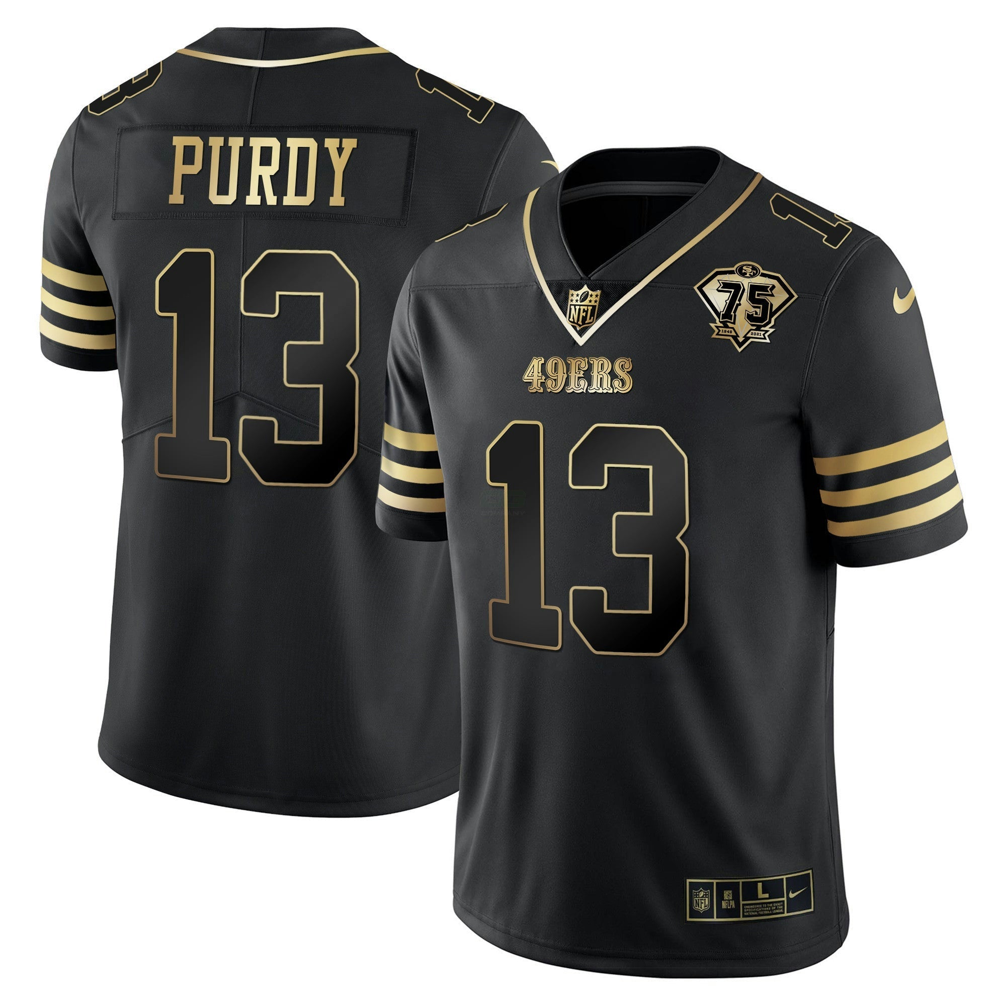 Camisa NFL Men’s 75th Anniversary Patch Vapor Dourada Jersey