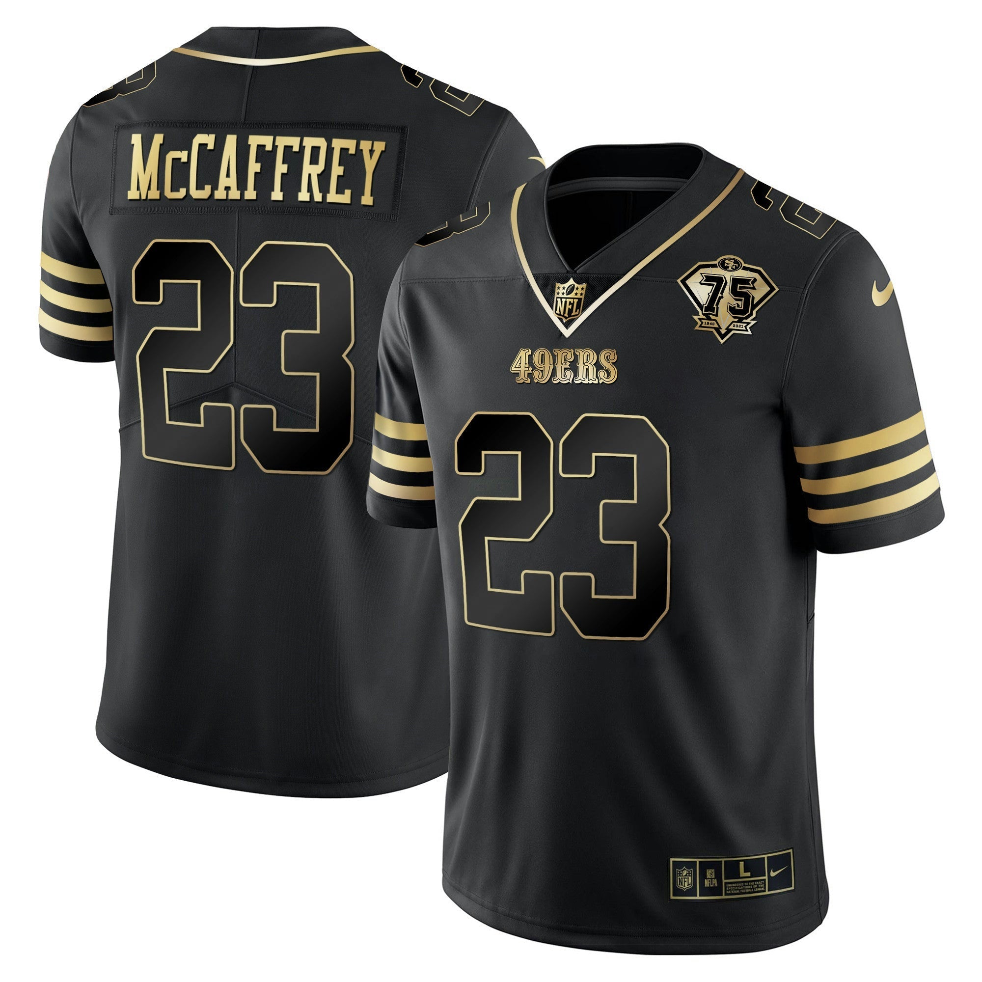 Camisa NFL Men’s 75th Anniversary Patch Vapor Dourada Jersey