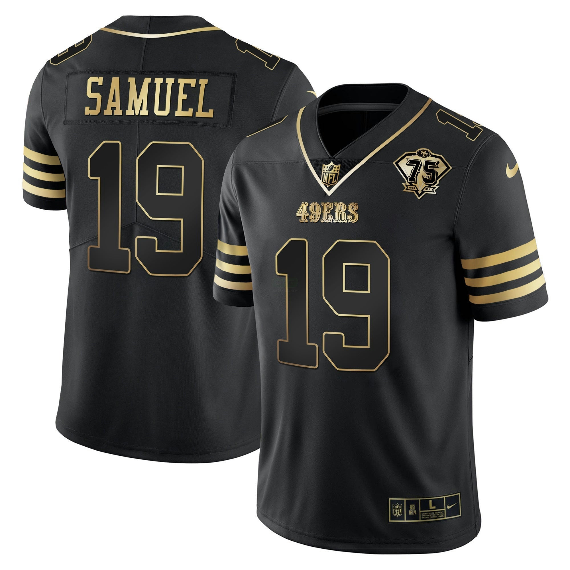 Camisa NFL Men’s 75th Anniversary Patch Vapor Dourada Jersey
