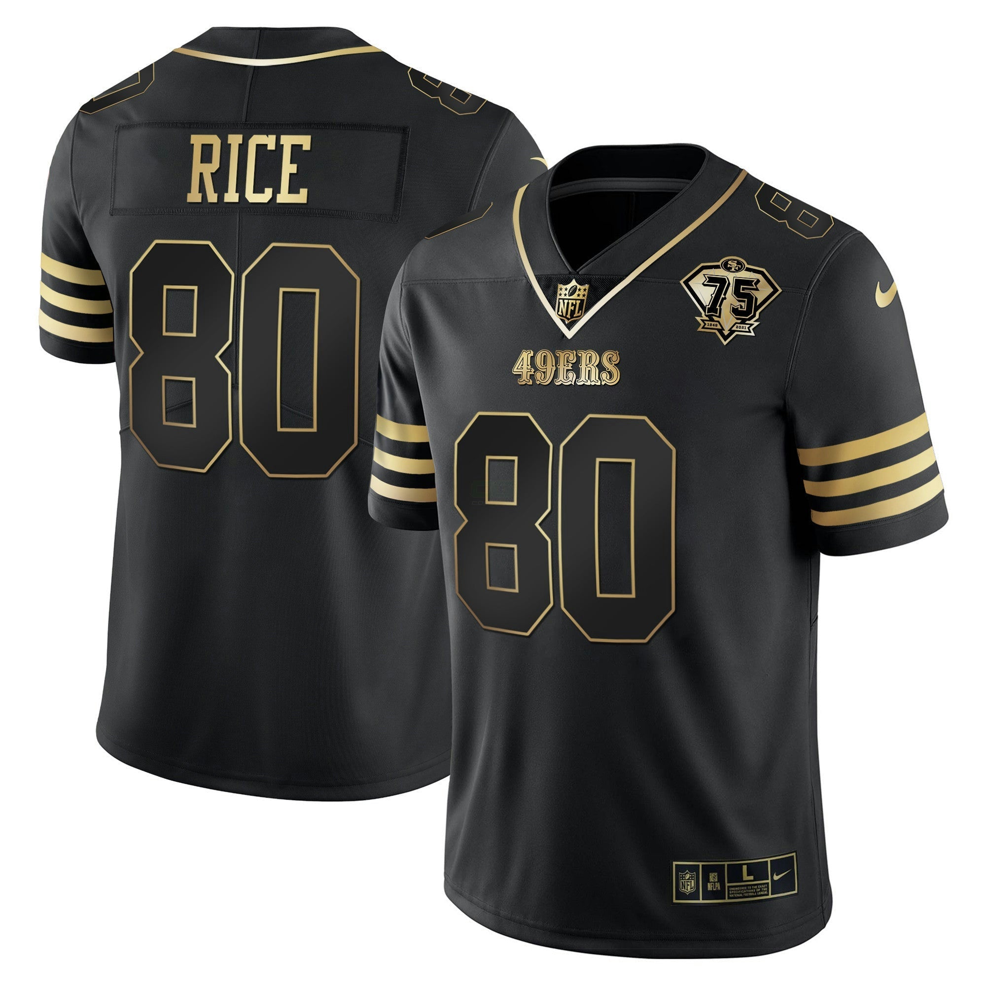 Camisa NFL Men’s 75th Anniversary Patch Vapor Dourada Jersey