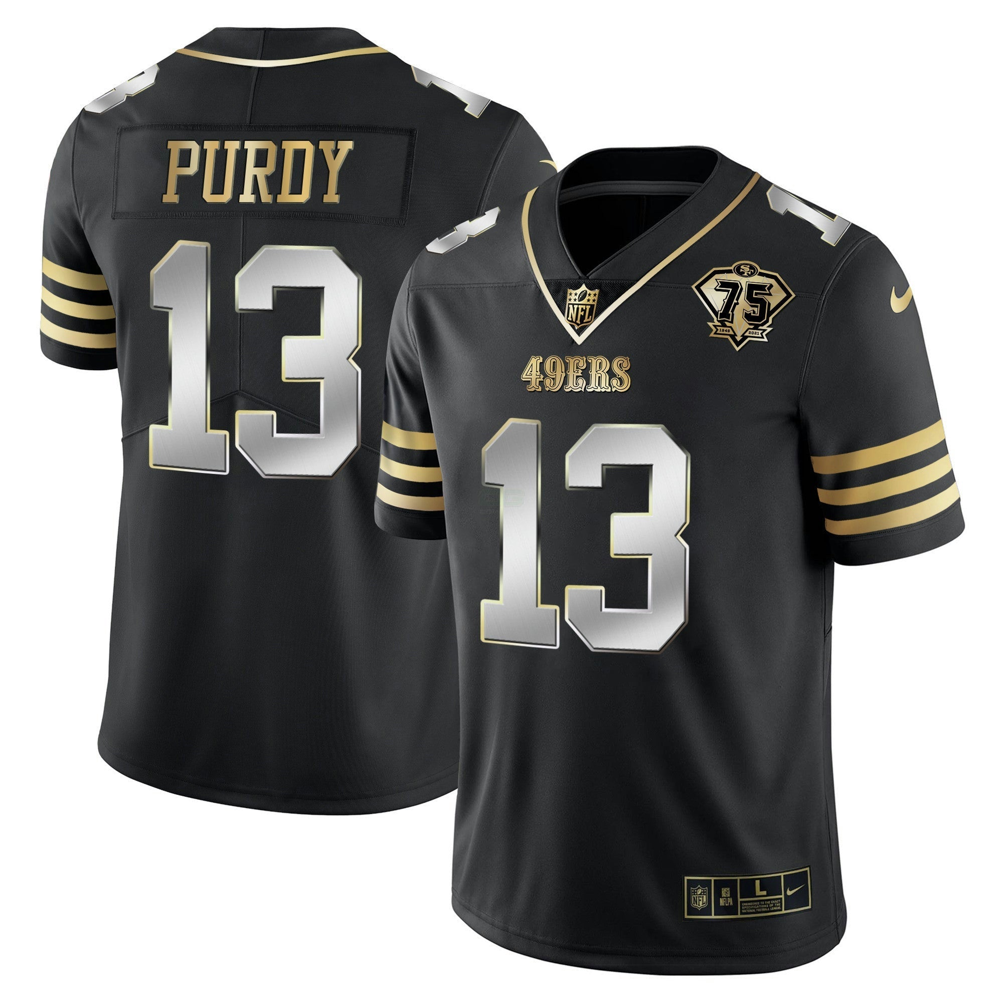 Camisa NFL Men’s 75th Anniversary Patch Vapor Dourada Jersey