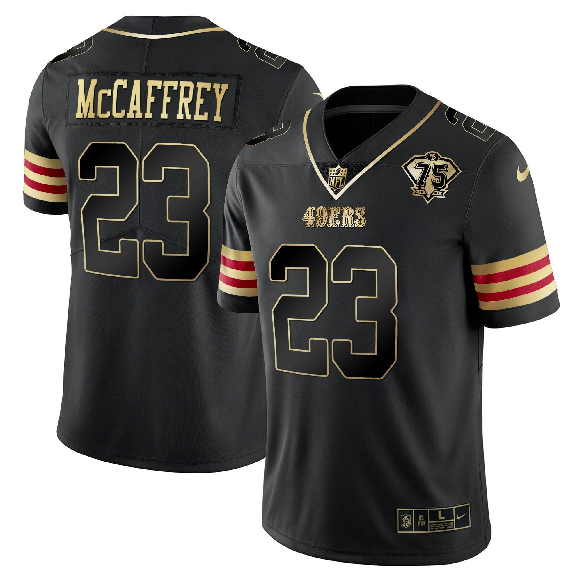Camisa NFL Men’s 75th Anniversary Patch Vapor Dourada Jersey V2