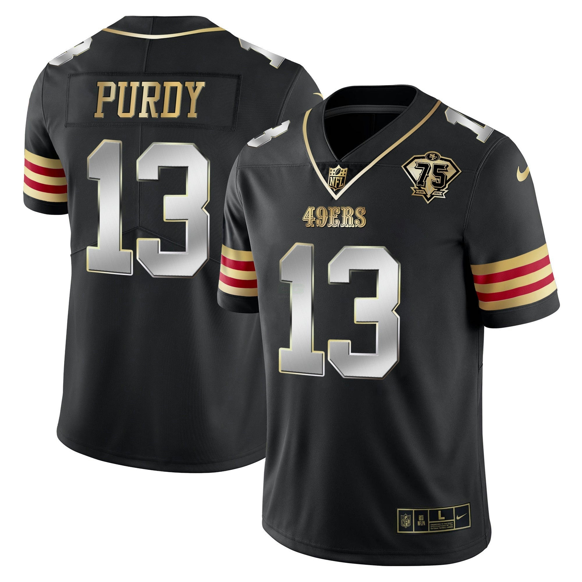 Camisa NFL Men’s 75th Anniversary Patch Vapor Dourada Jersey V2