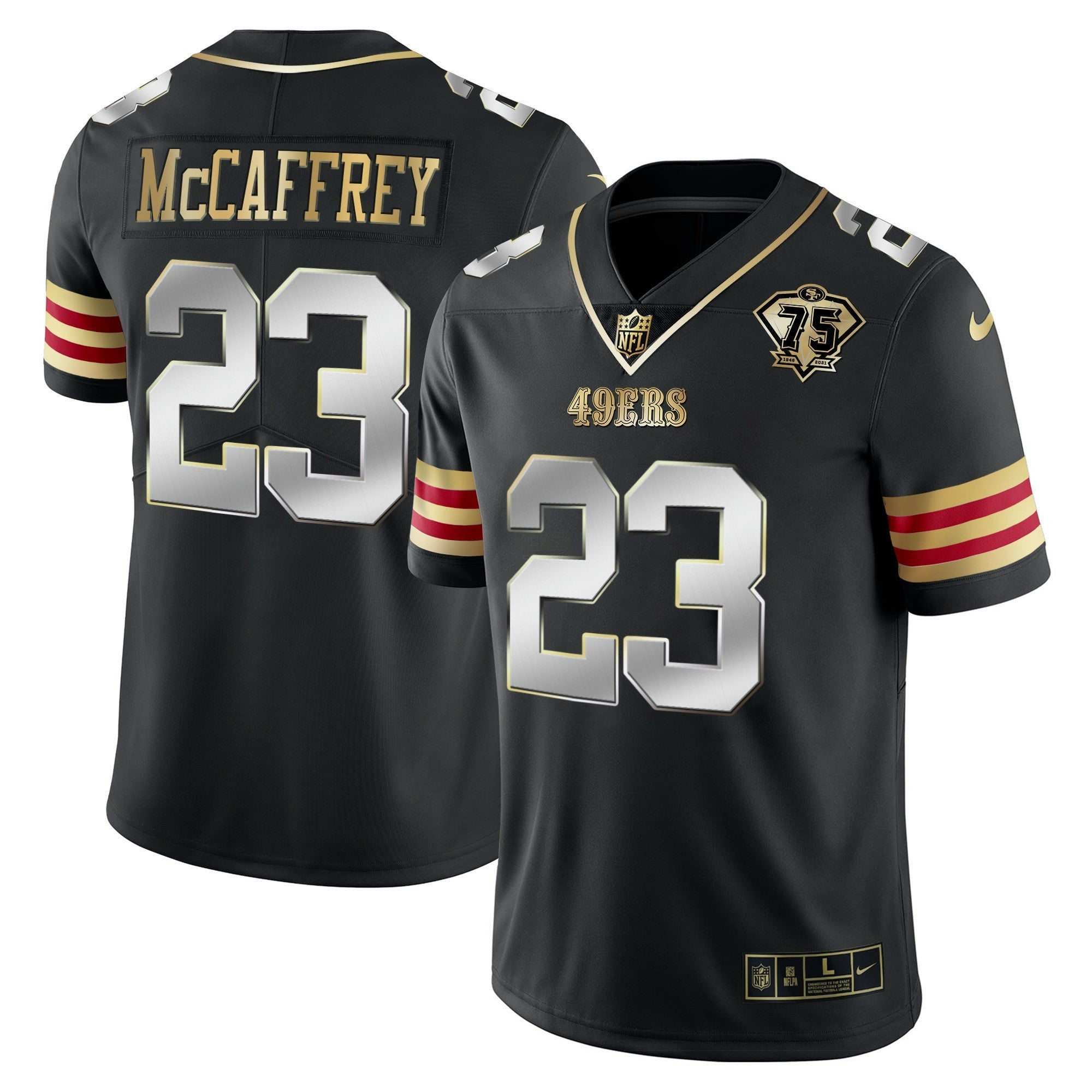 Camisa NFL Men’s 75th Anniversary Patch Vapor Dourada Jersey V2