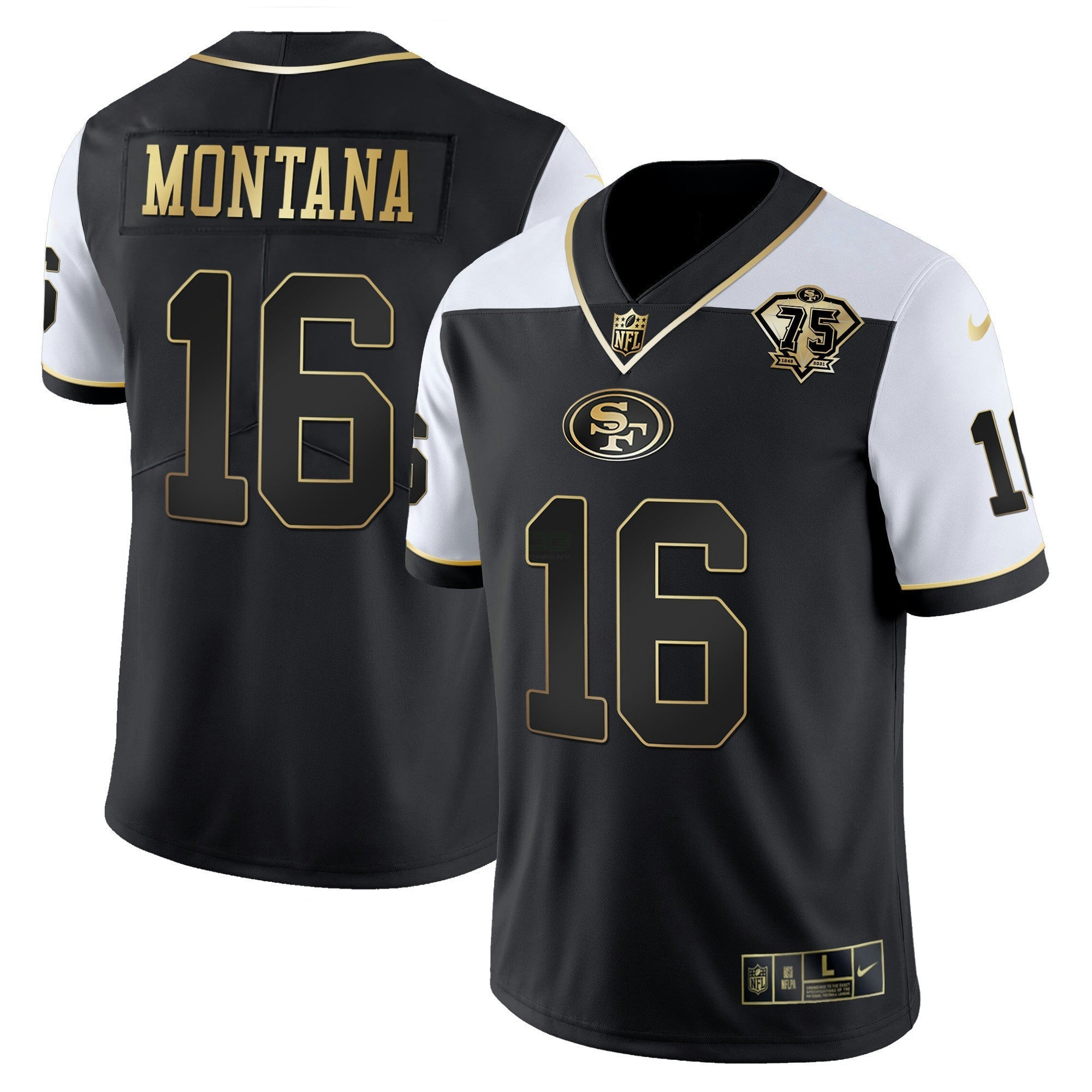 Camisa NFL Men’s 75th Anniversary Patch Vapor RFLCTV Dourada