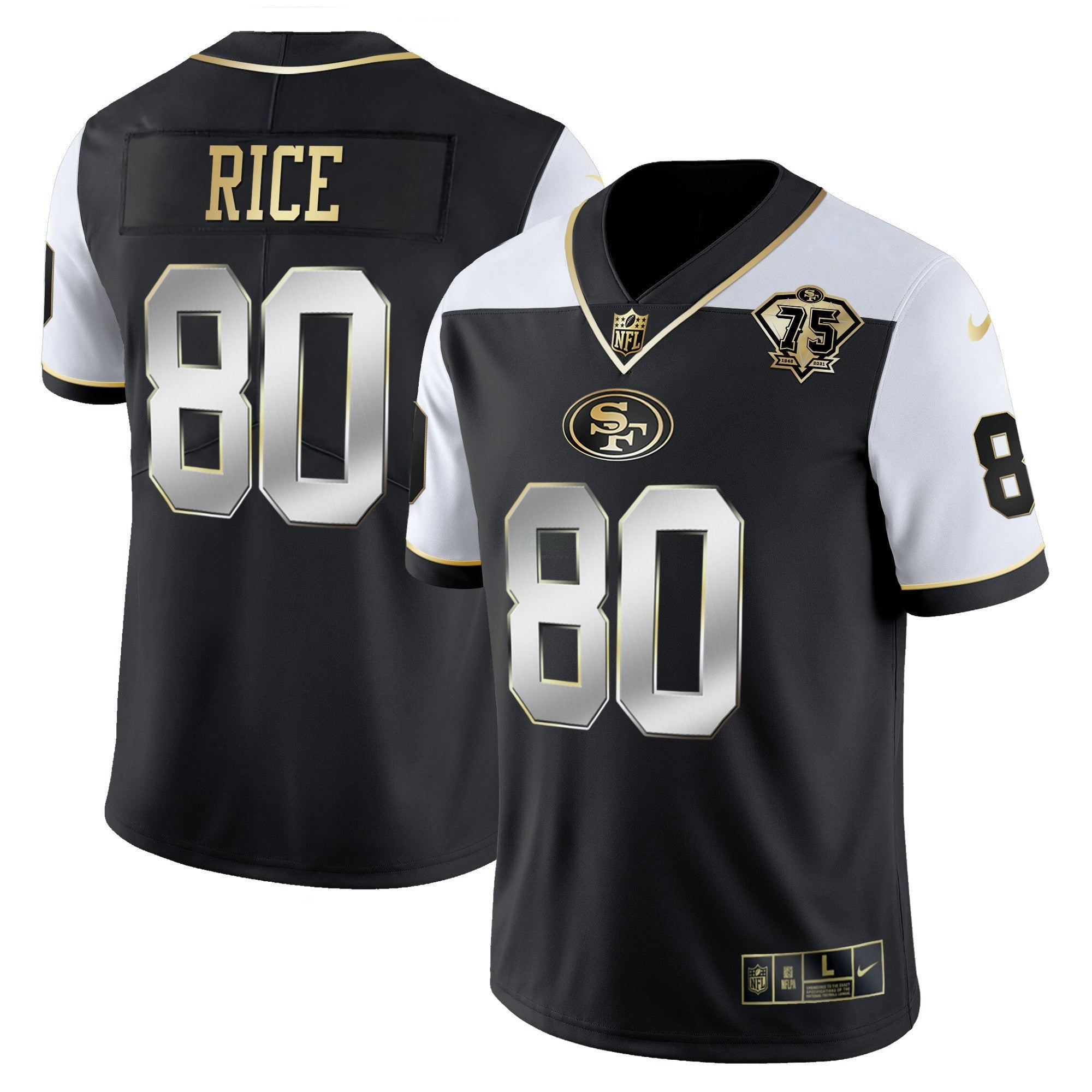 Camisa NFL Men’s 75th Anniversary Patch Vapor RFLCTV Dourada