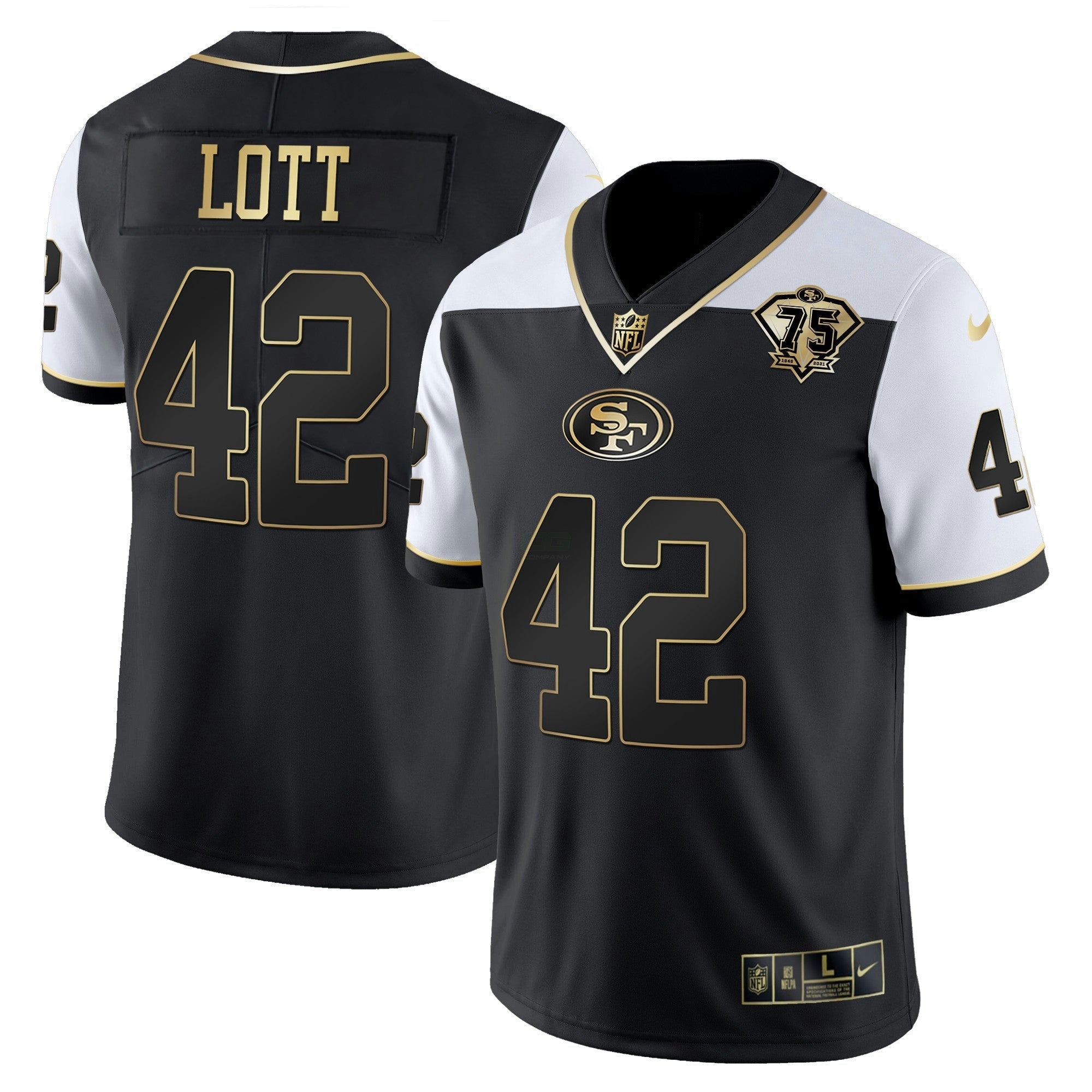 Camisa NFL Men’s 75th Anniversary Patch Vapor RFLCTV Dourada