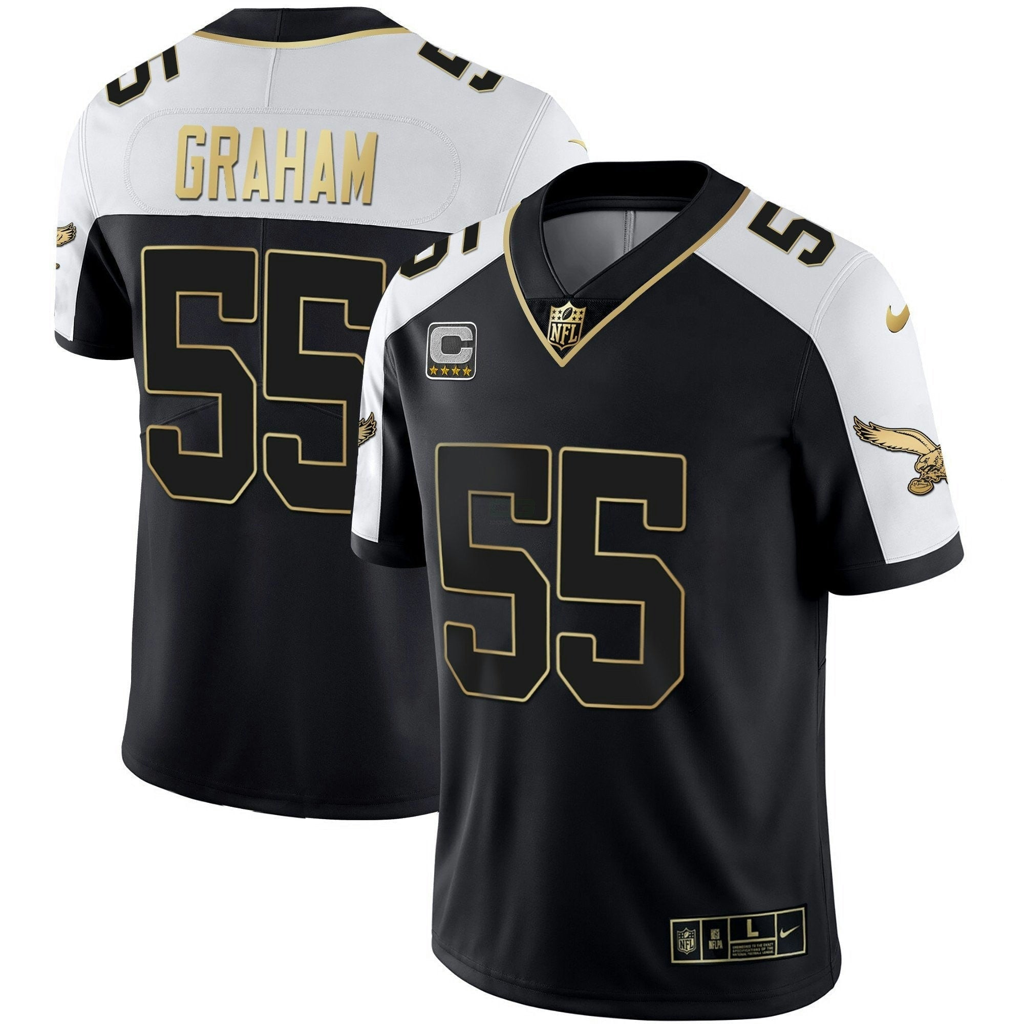 Camisa NFL Men’s Alternativa Kelly Green & Dourada Jersey