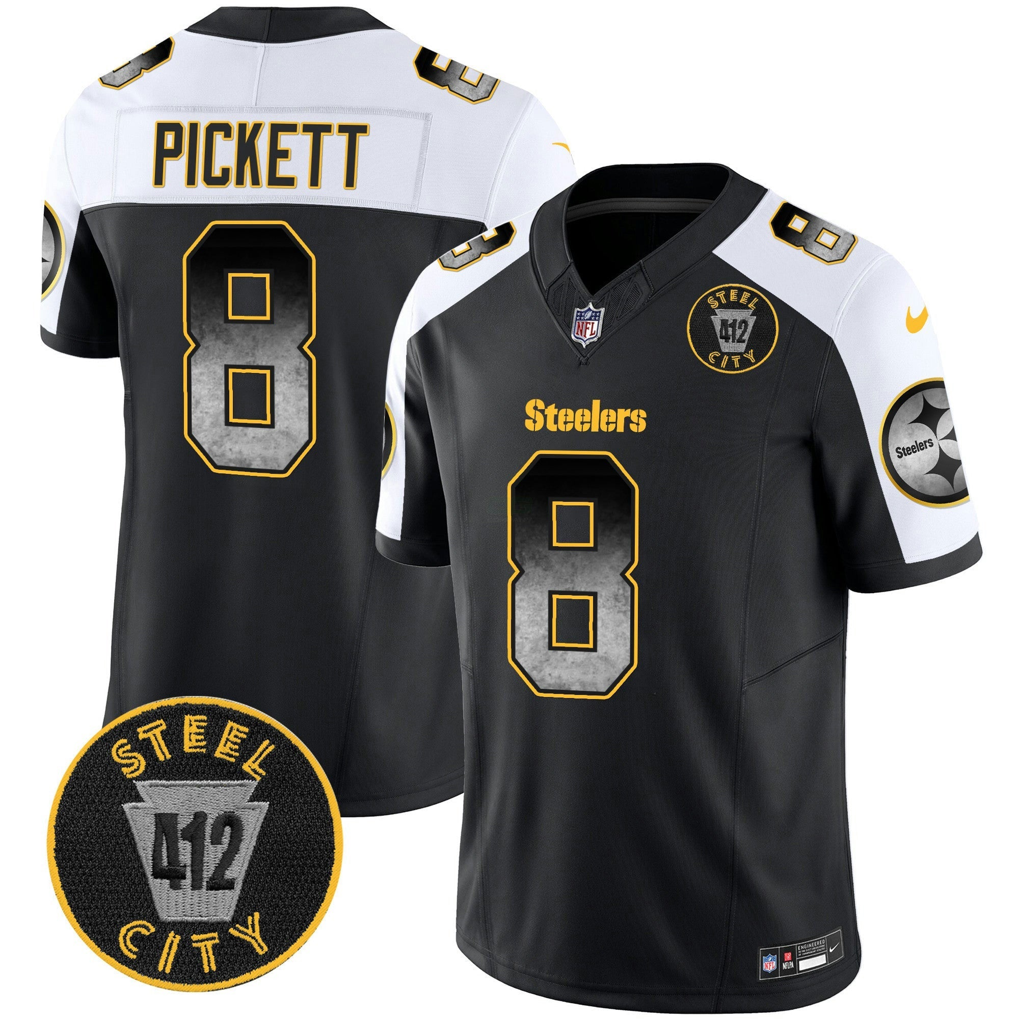 Camisa NFL Men’s Arch Smoke 412 Patch Vapor Limited Jersey