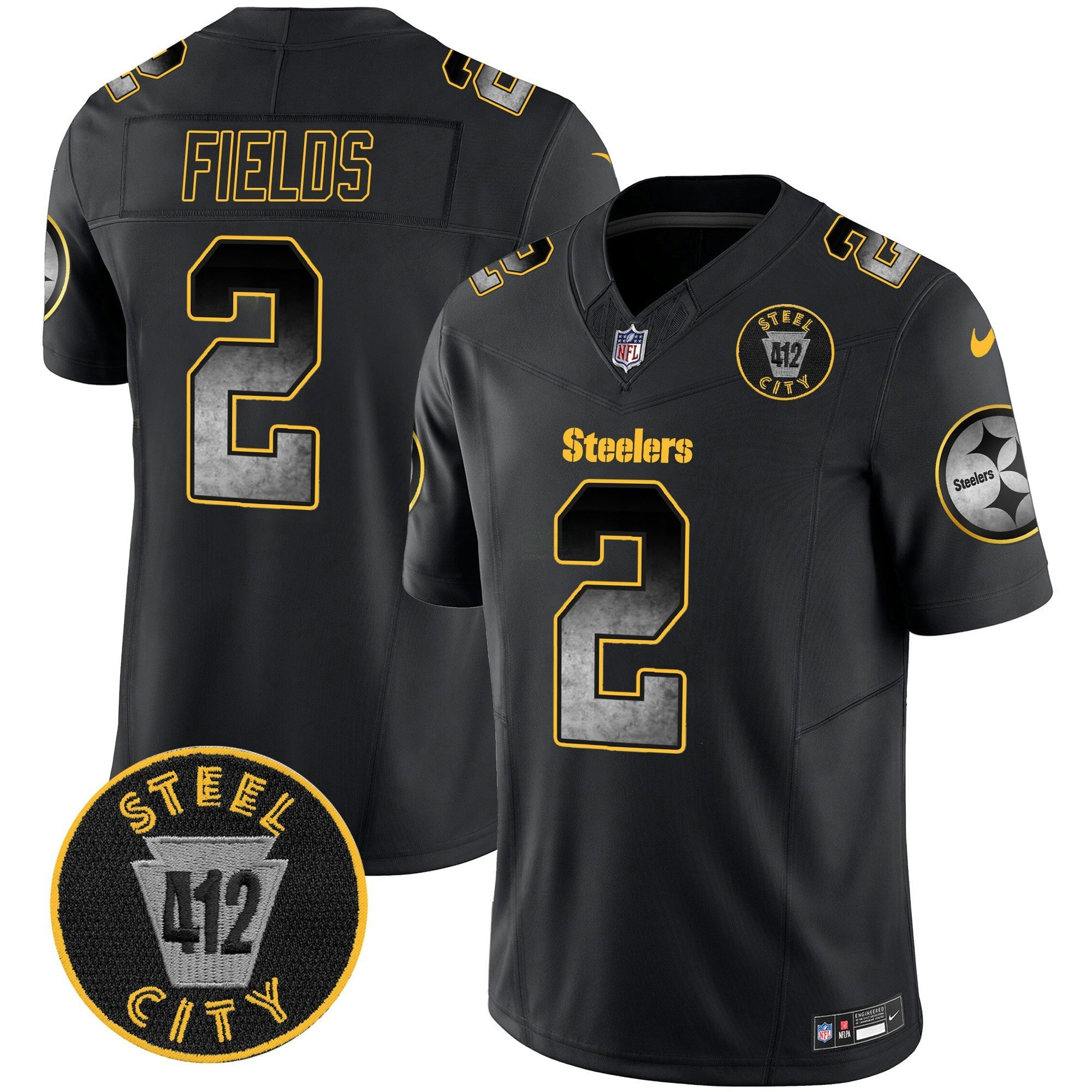 Camisa NFL Men’s Arch Smoke 412 Patch Vapor Limited Jersey