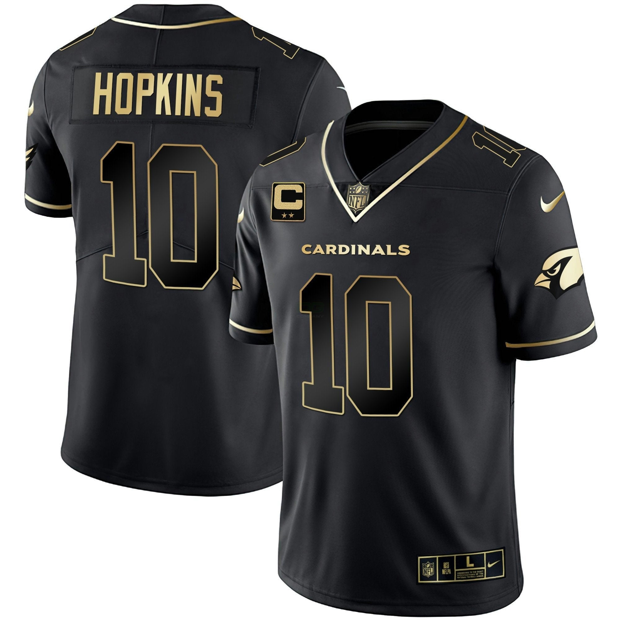 Camisa NFL Men’s Arizona Preta Dourada & Branca Dourada Vapor Limited Jersey