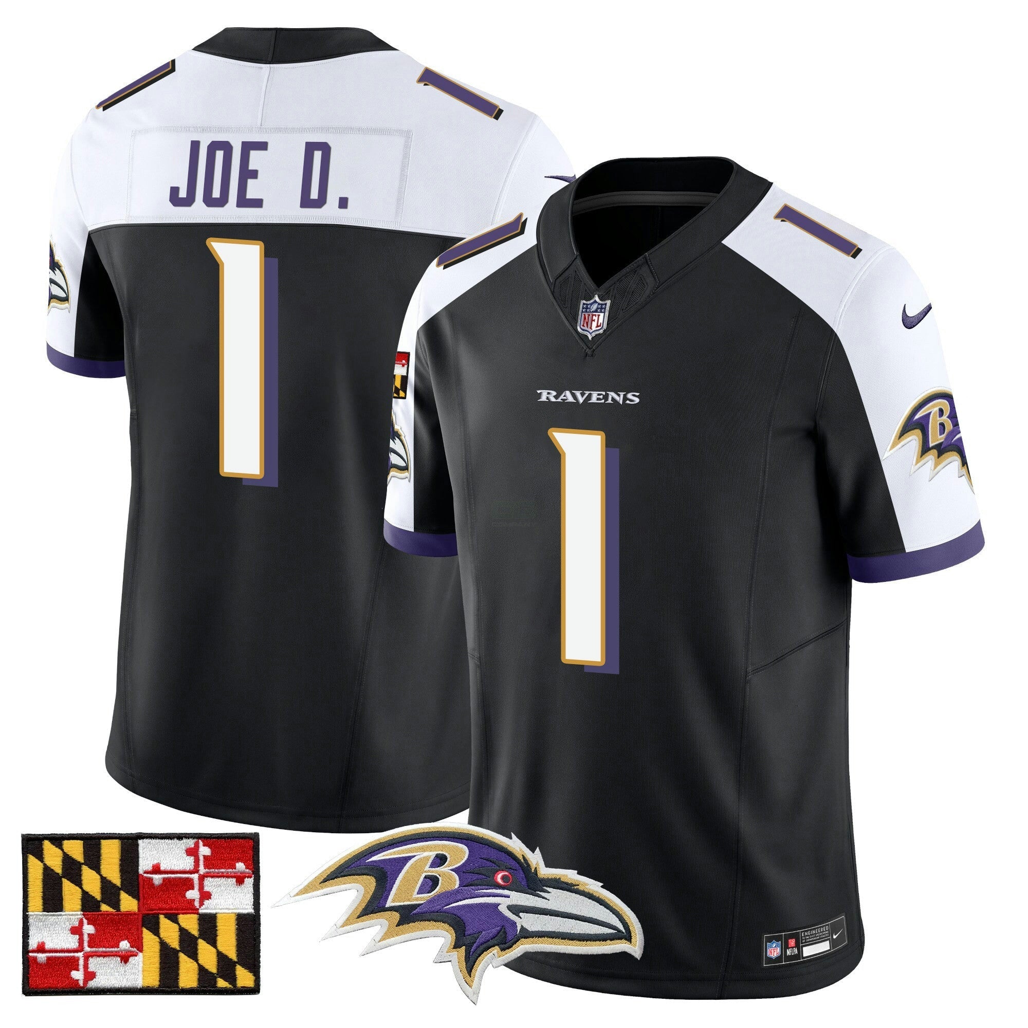 Camisa NFL Men’s Baltimore 2024 Maryland Flag Vapor Limited Jersey
