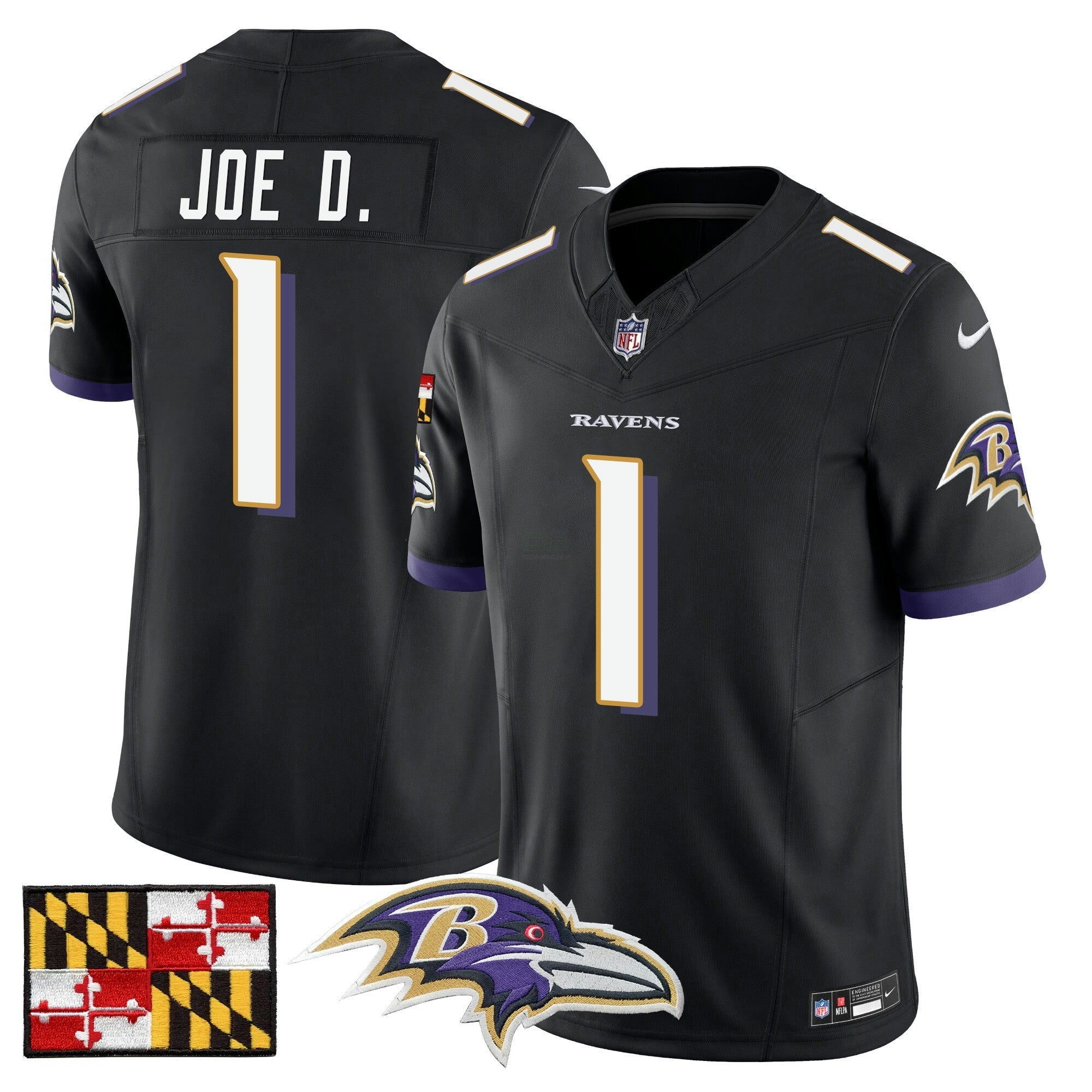 Camisa NFL Men’s Baltimore 2024 Maryland Flag Vapor Limited Jersey