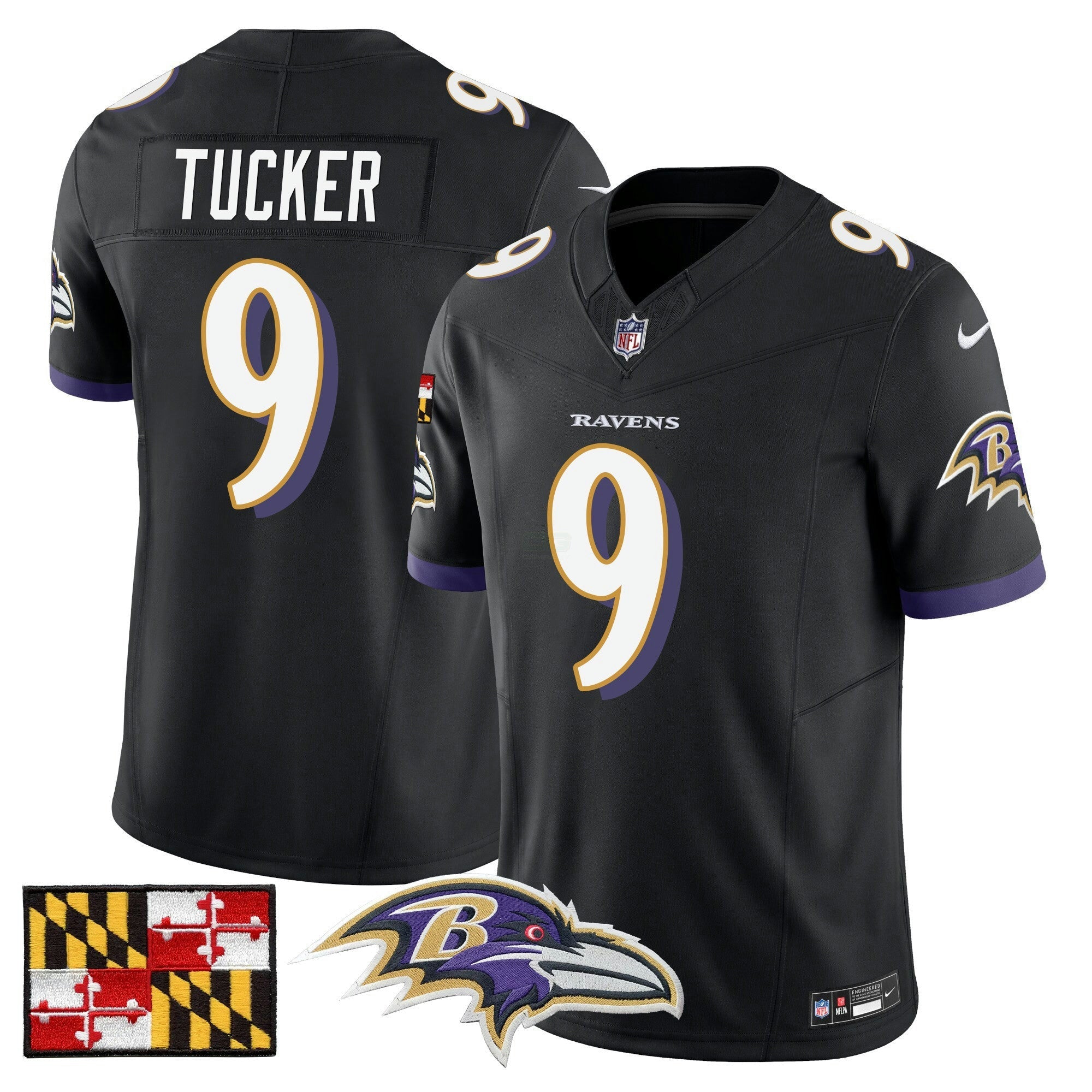 Camisa NFL Men’s Baltimore 2024 Maryland Flag Vapor Limited Jersey