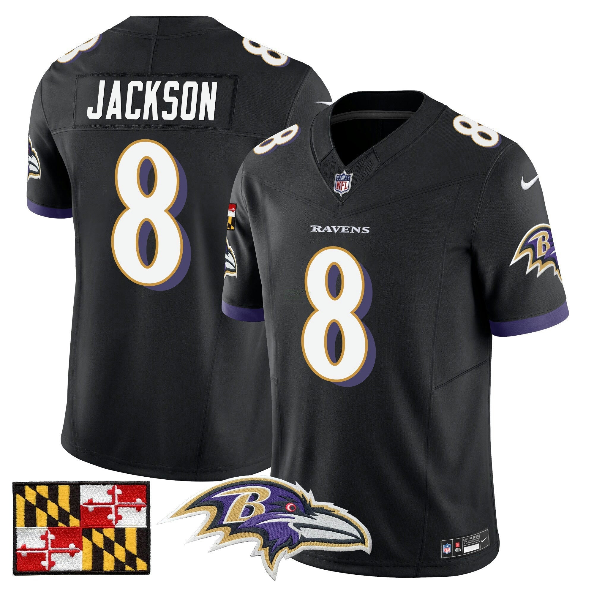 Camisa NFL Men’s Baltimore 2024 Maryland Flag Vapor Limited Jersey