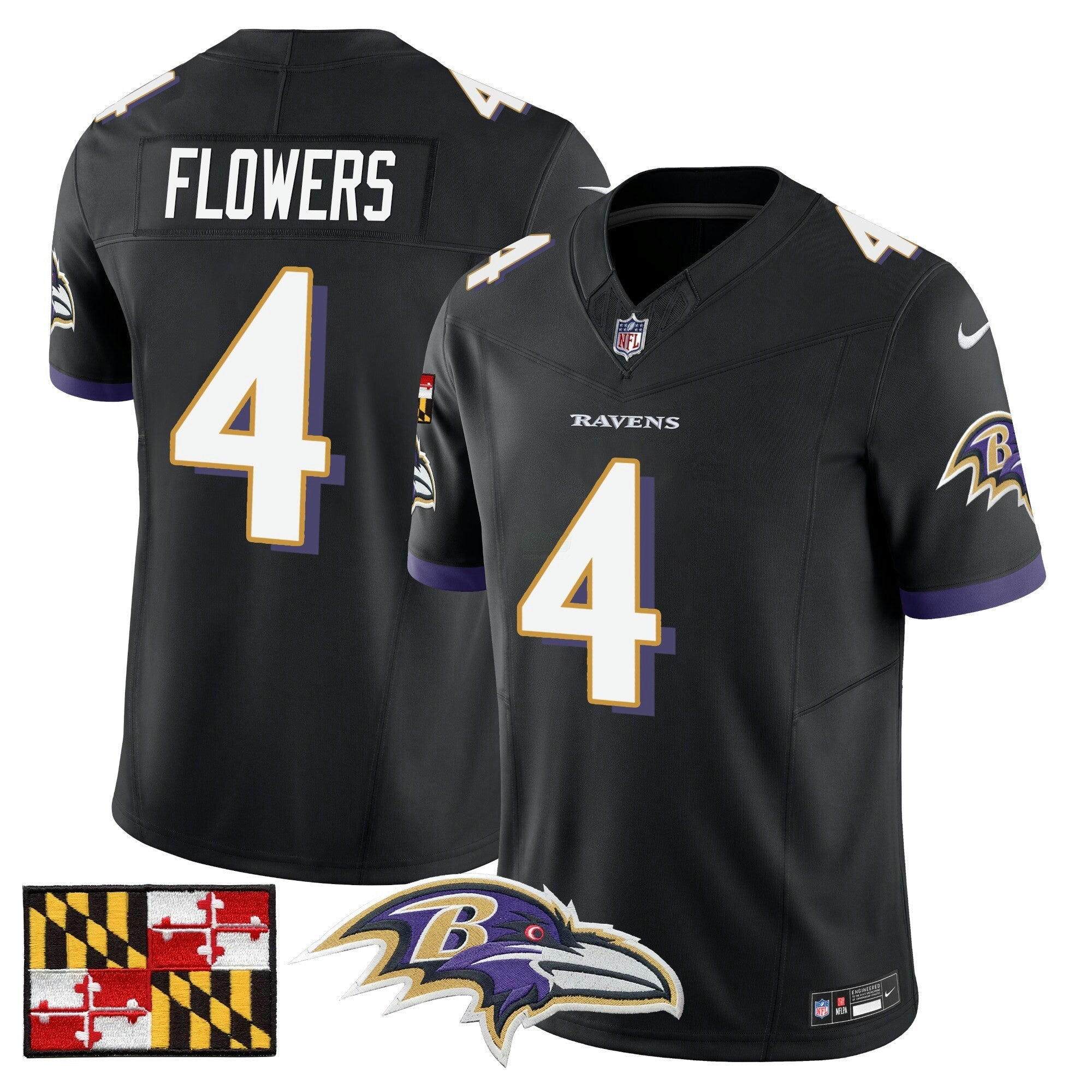 Camisa NFL Men’s Baltimore 2024 Maryland Flag Vapor Limited Jersey