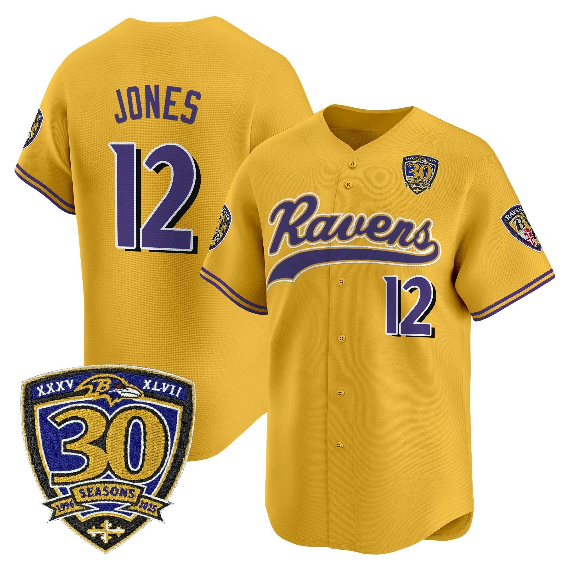 Camisa NFL Men’s Baltimore 2025 Vapor Jersey – 30th Anniversary Patch