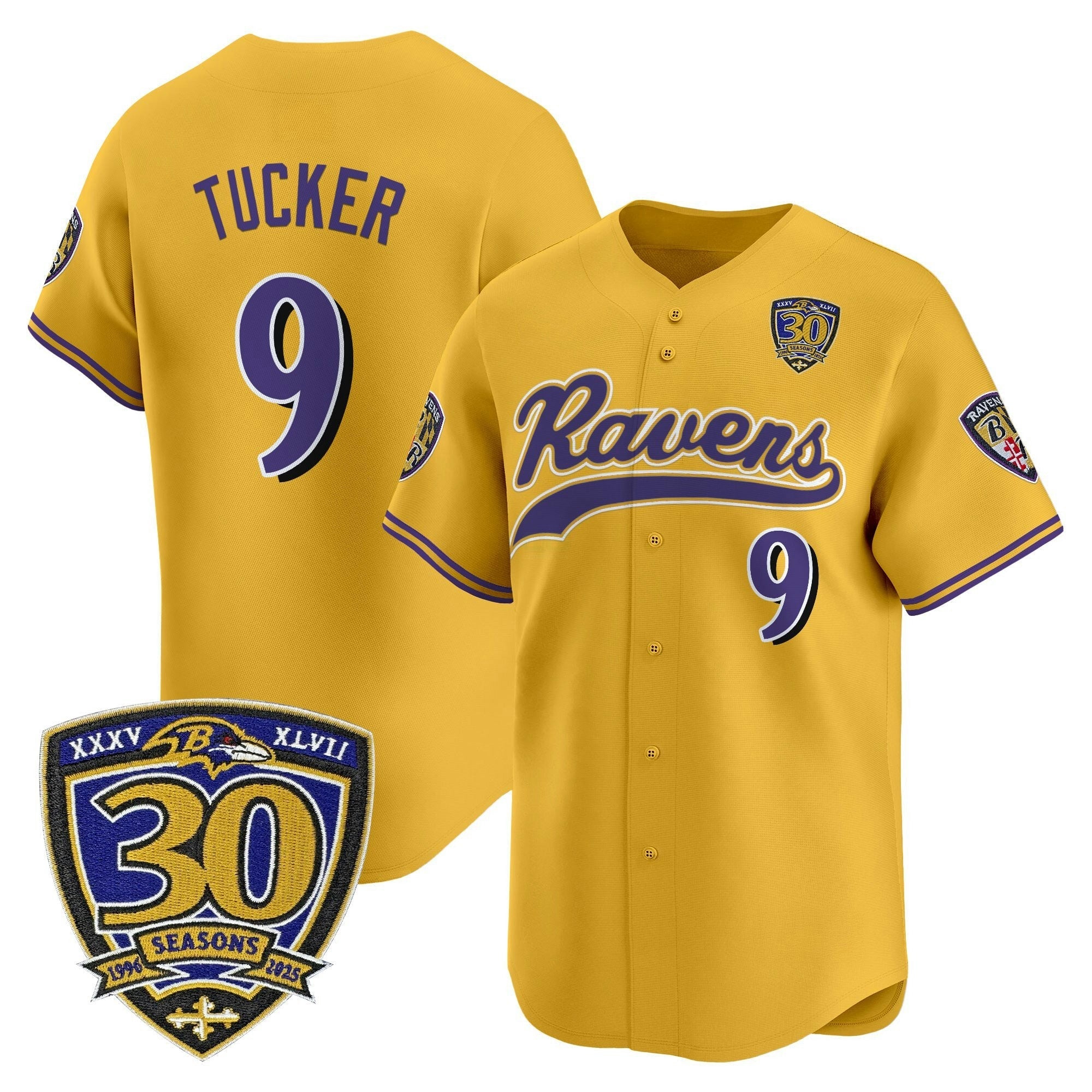 Camisa NFL Men’s Baltimore 2025 Vapor Jersey – 30th Anniversary Patch