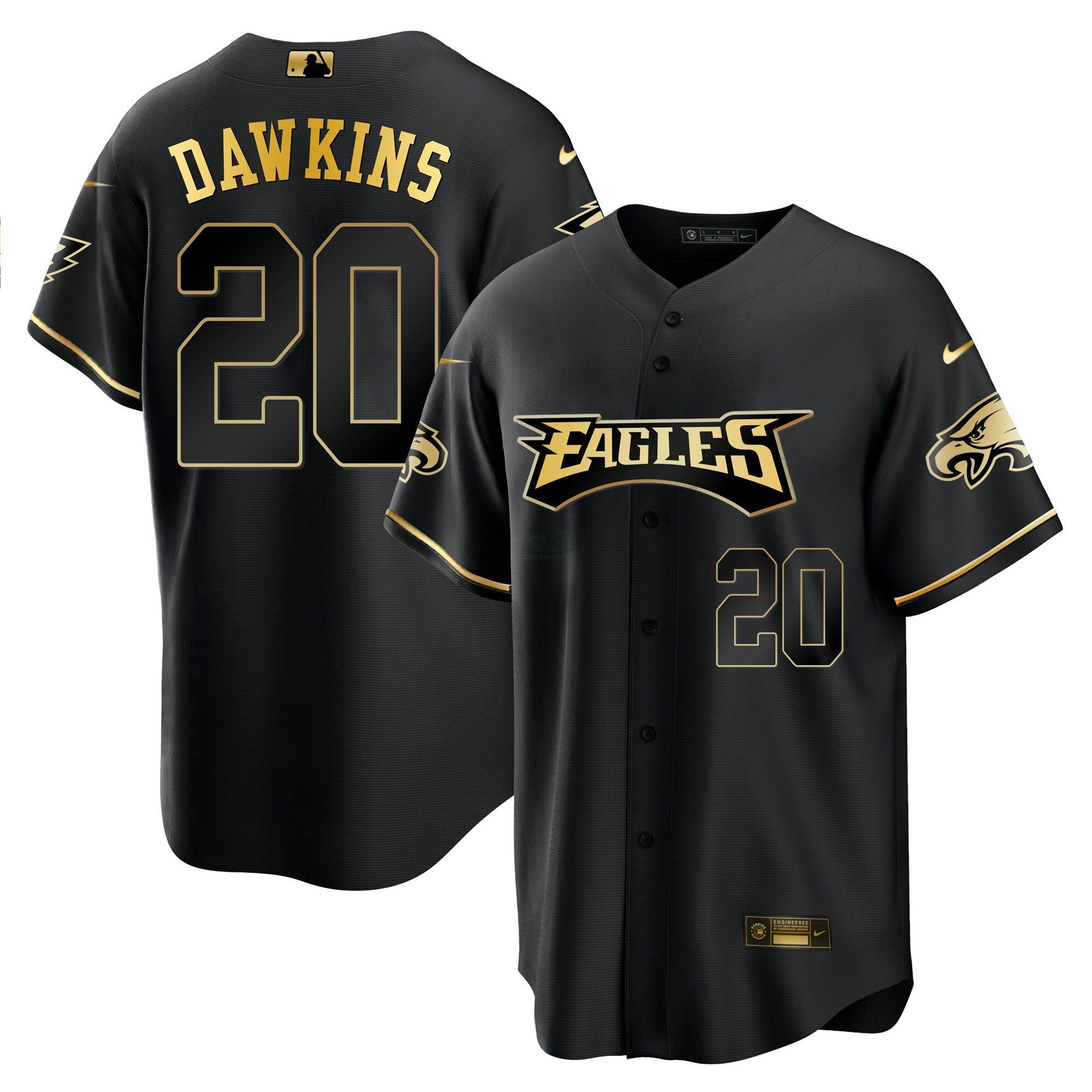 Camisa NFL Men’s Baseball Branca Dourada & Preta Dourada