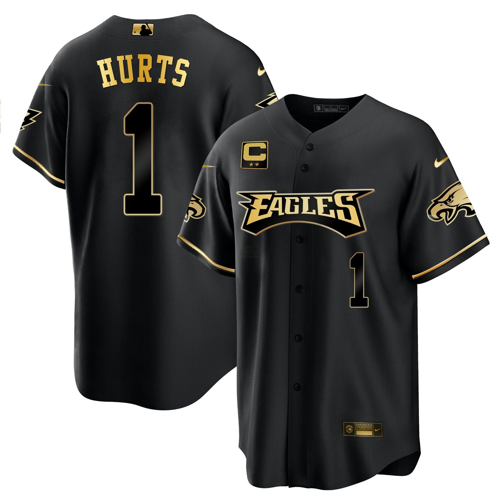 Camisa NFL Men’s Baseball Branca Dourada & Preta Dourada