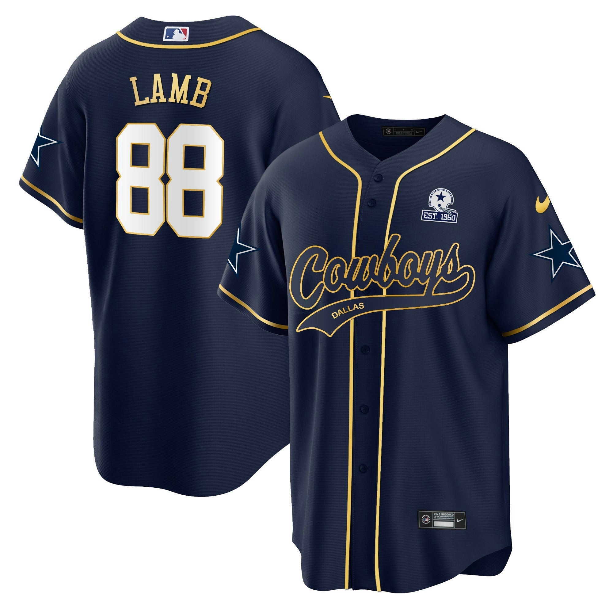 Camisa NFL Men’s Baseball Gold Jersey