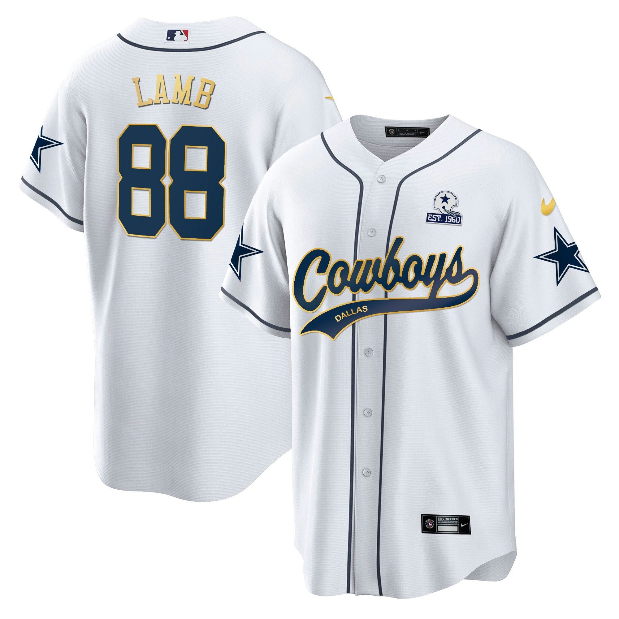 Camisa NFL Men’s Baseball Gold Jersey