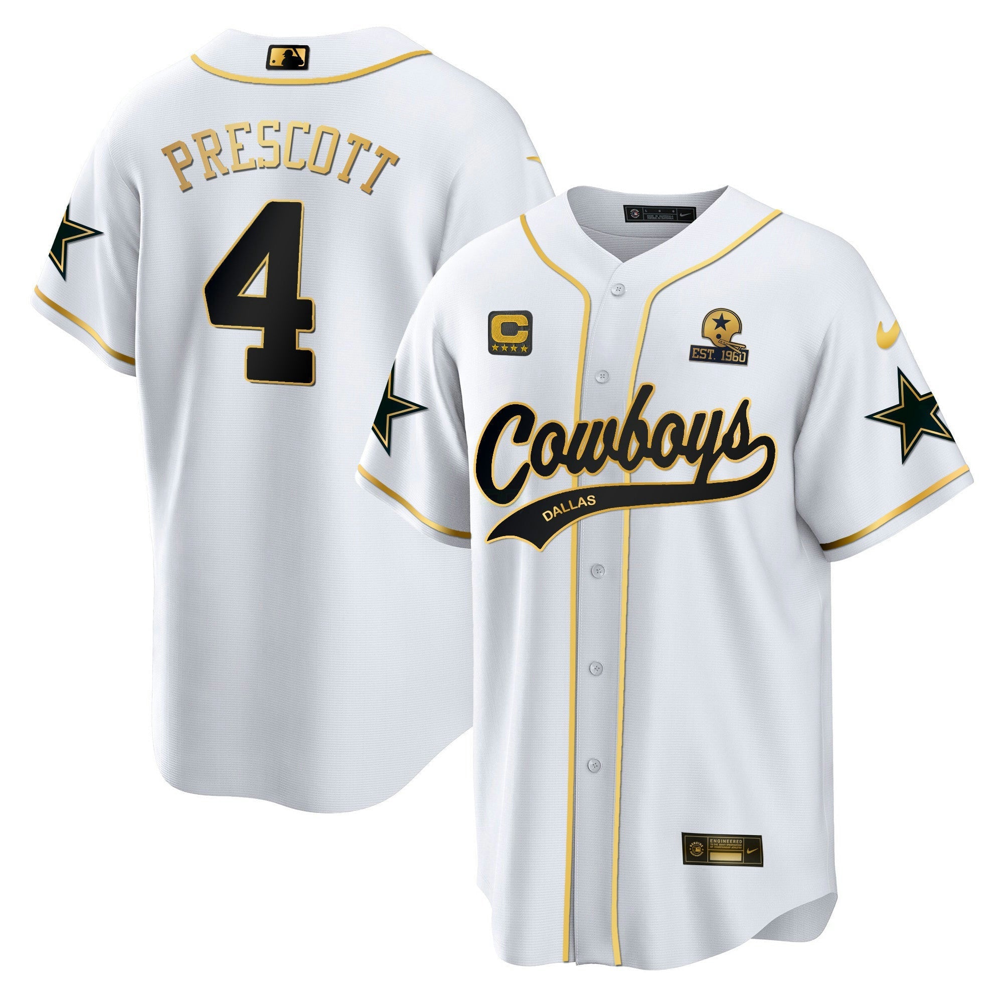 Camisa NFL Men’s Baseball Gold Jersey